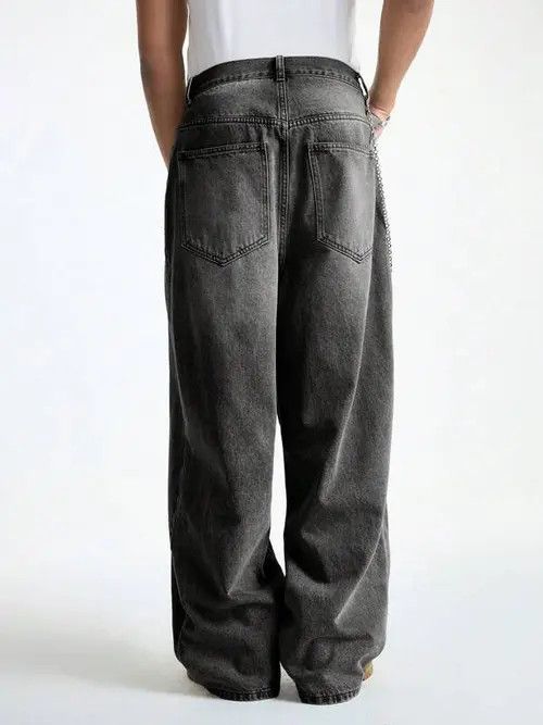 Jean × Vintage Washed Y2k Denim Jeans Loose fit Baggy Size US 36 / EU 52 - 4 Thumbnail