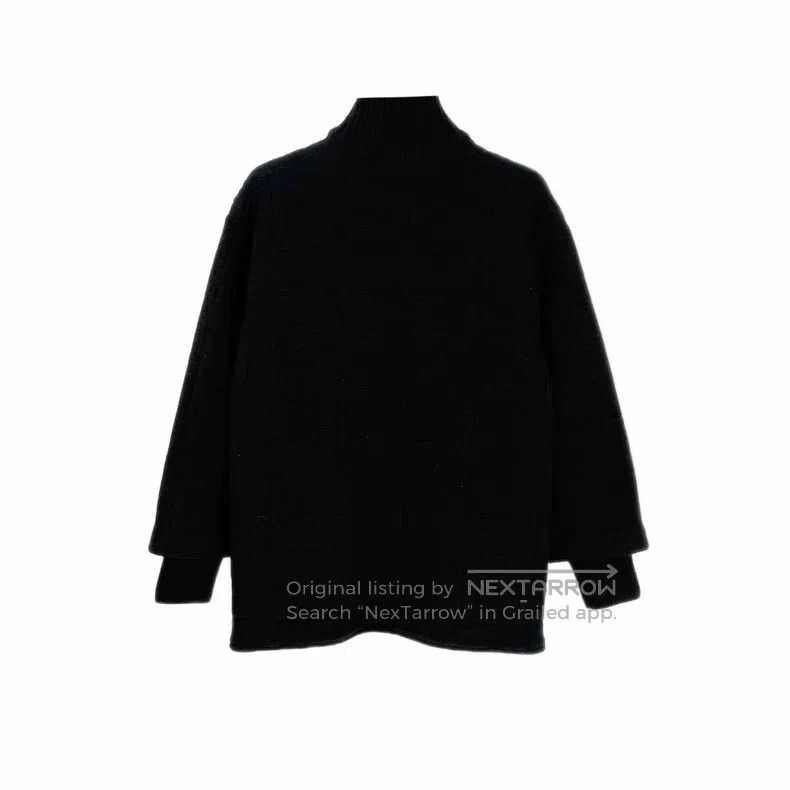 Hermes Hermes Black Subtle Print Full Wool Knit Cotton Coat Jacke Size XXS / US 00 / IT 34 - 2 Thumbnail