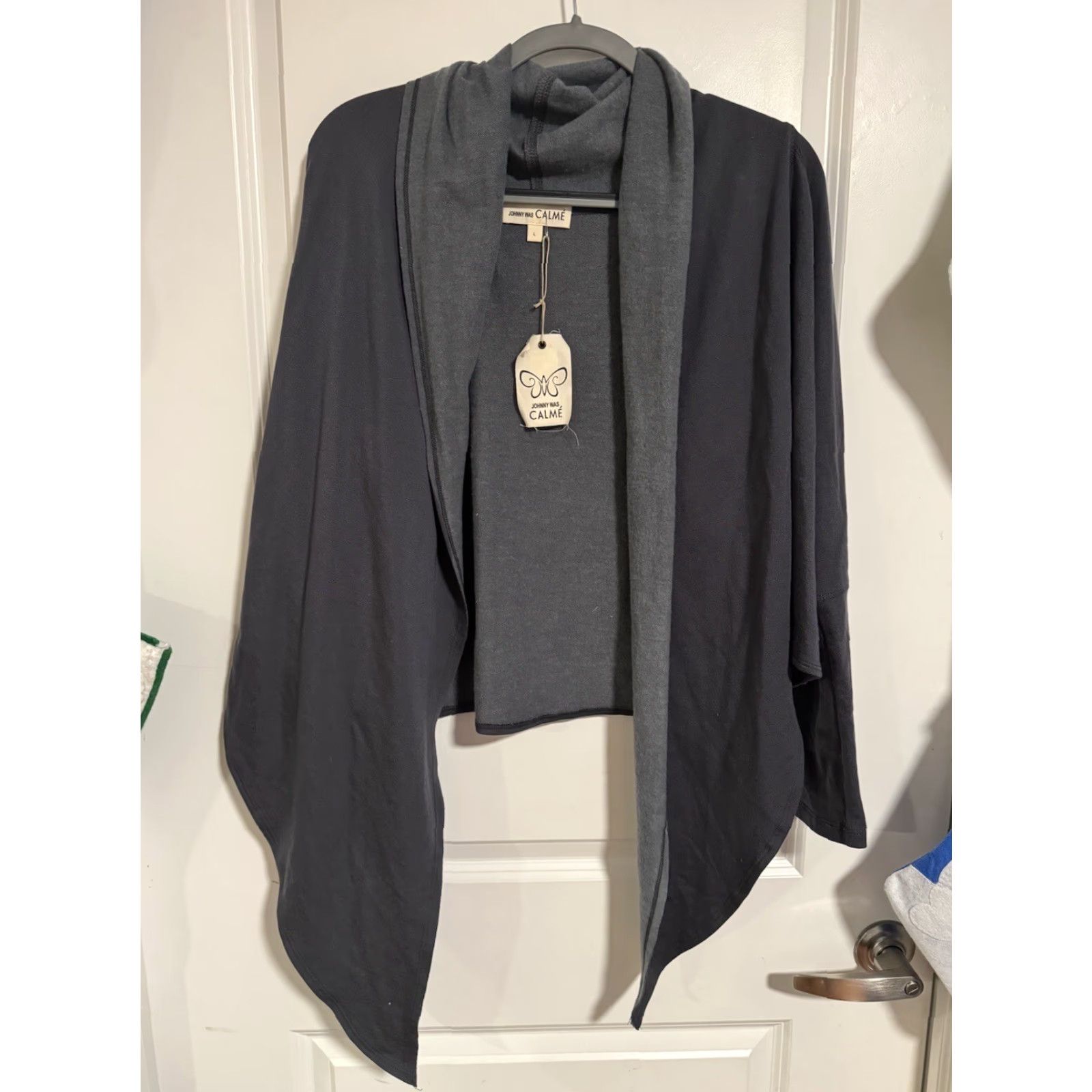 Johnny Was Johnny Was Calme Brushed French Terry Cardigan Charcoal Grey Gray Sz Large New with Tags Size L / US 10 / IT 46 - 5 Thumbnail