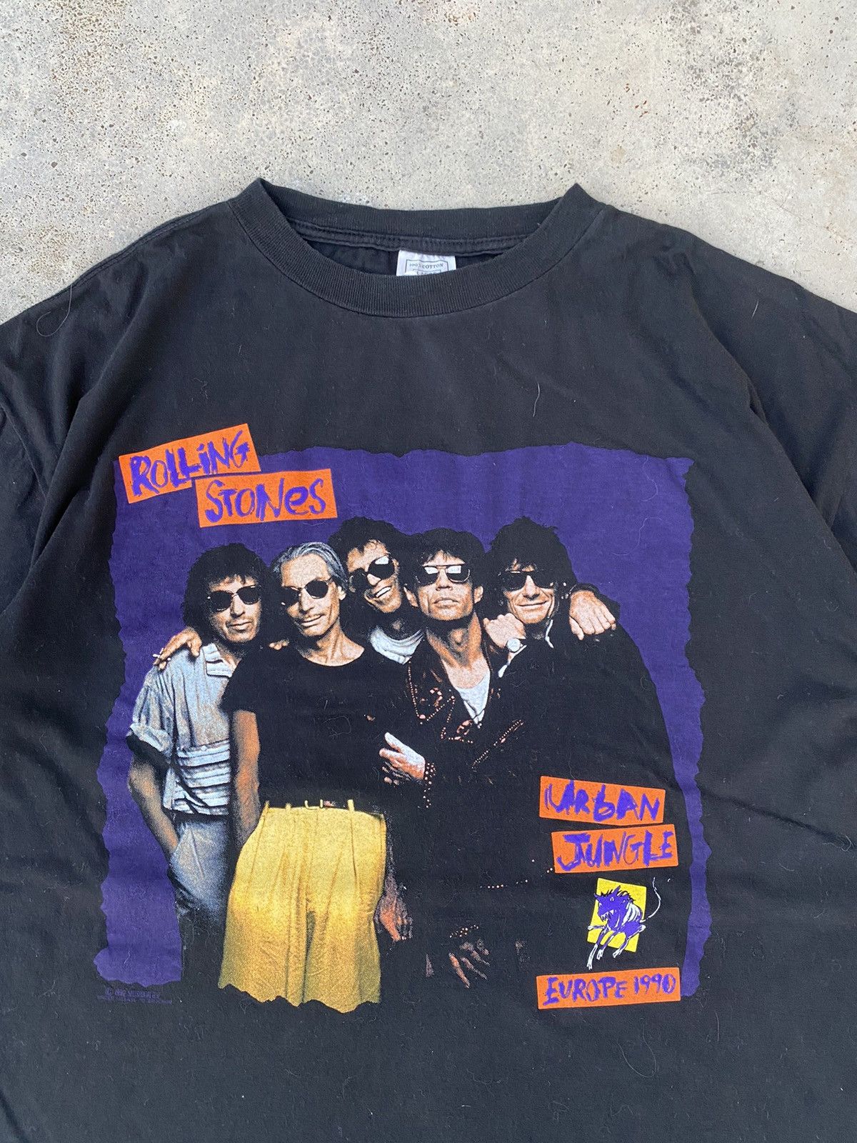 Band Tees × The Rolling Stones × Vintage 1990s Rolling Stones All Over Print Vintage Band Tee Size US L / EU 52-54 / 3 - 2 Thumbnail