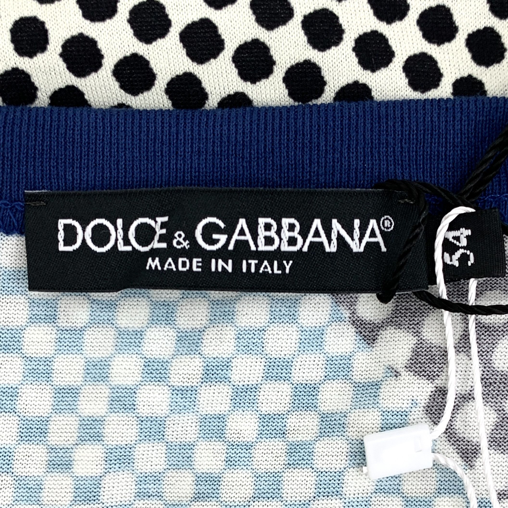 Dolce & Gabbana Dolce & Gabbana Polka Dot Print Cotton T-Shirt (XL) Size US XL / EU 56 / 4 - 2 Thumbnail