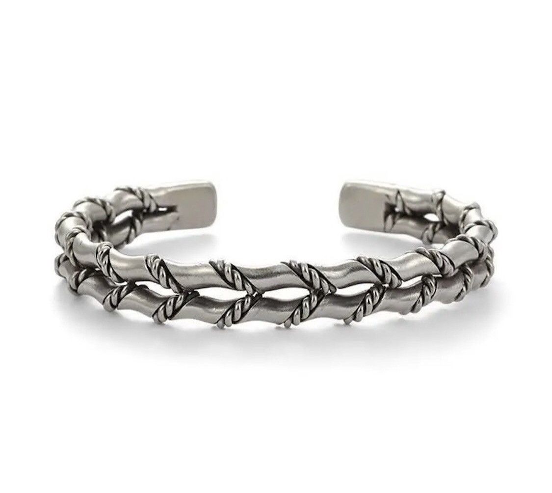 Jewelry Cuban Weaving Double Bamboo Bracelet Size ONE SIZE - 4 Thumbnail