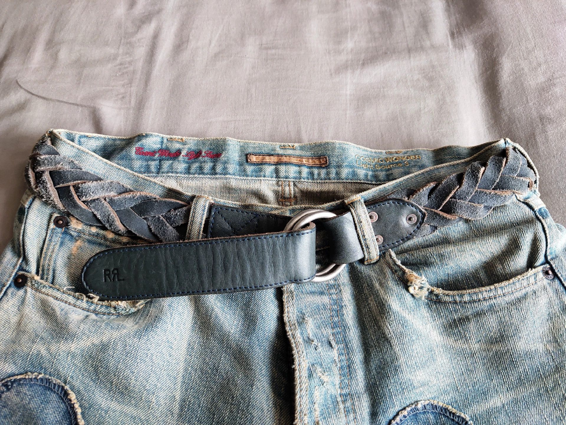 RRL Ralph Lauren RRL Indigo Double Ring Belt Size ONE SIZE - 1 Thumbnail