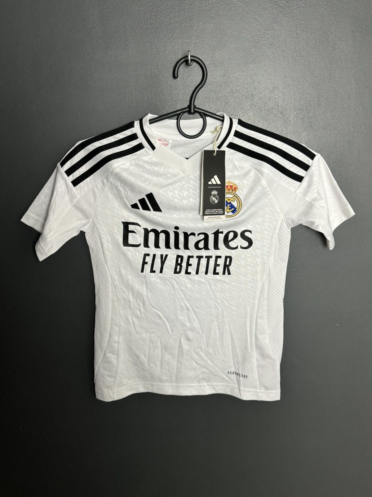 Adidas KIDS Real Madrid 24/25 Home Mbappe Football Jersey T-Shirt Size US XS / EU 42 / 0 - 2 Thumbnail