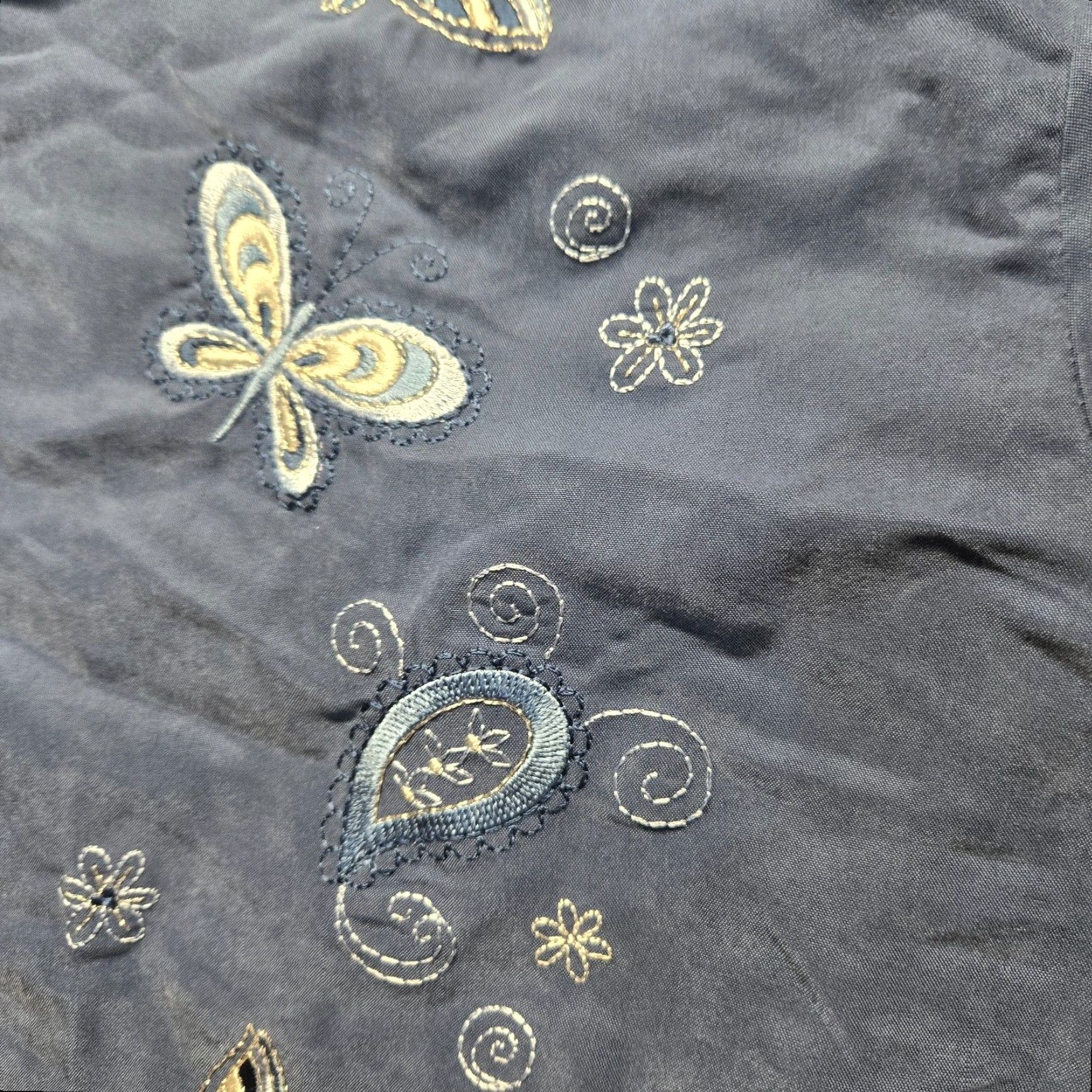 Vintage BonWorth Shirt Button-Up Blue Embroidered Paisley Adult Women's XL Vintage Size XL / US 12-14 / IT 48-50 - 6 Thumbnail
