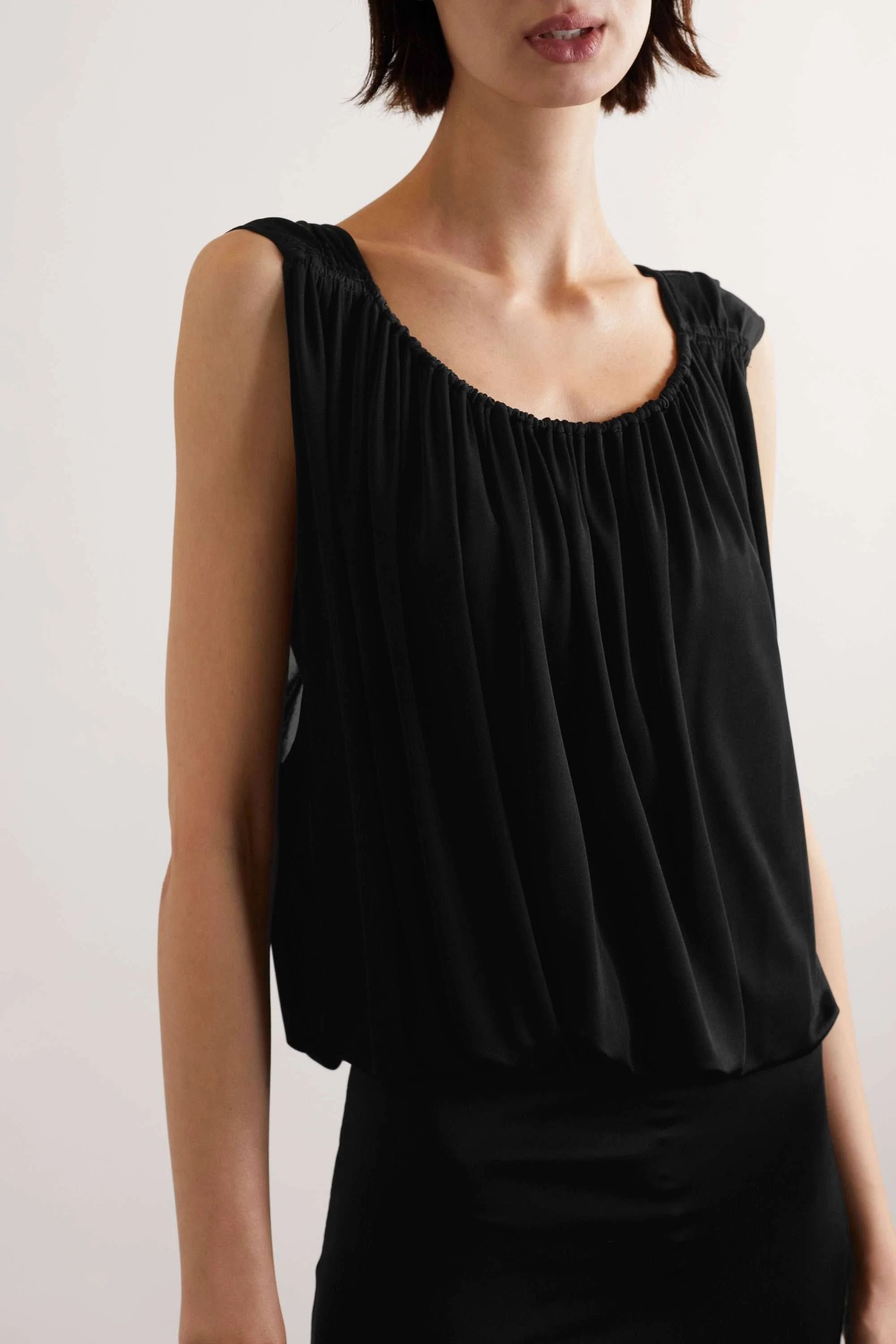 Saint Laurent Paris o1bcso1str1124 Maxi Dress in Black Size M / US 6-8 / IT 42-44 - 2 Thumbnail