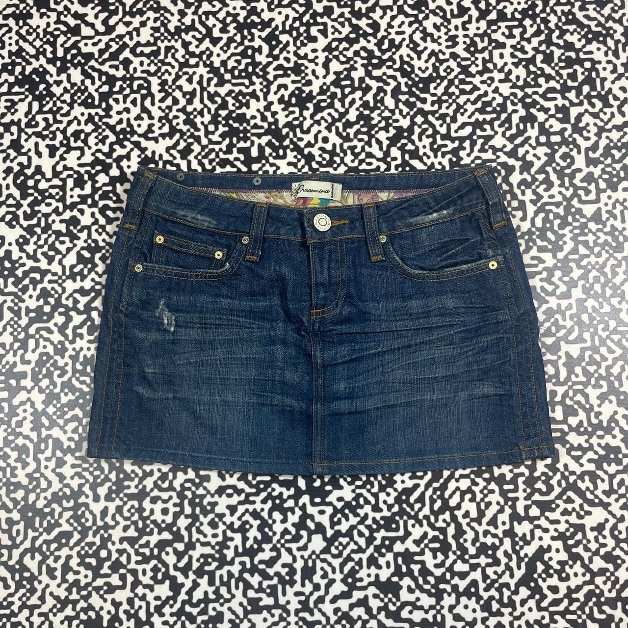 Vintage Vintage Y2K Japanese Style Denim Mini Skirt 90s Style Size 29" - 6 Thumbnail