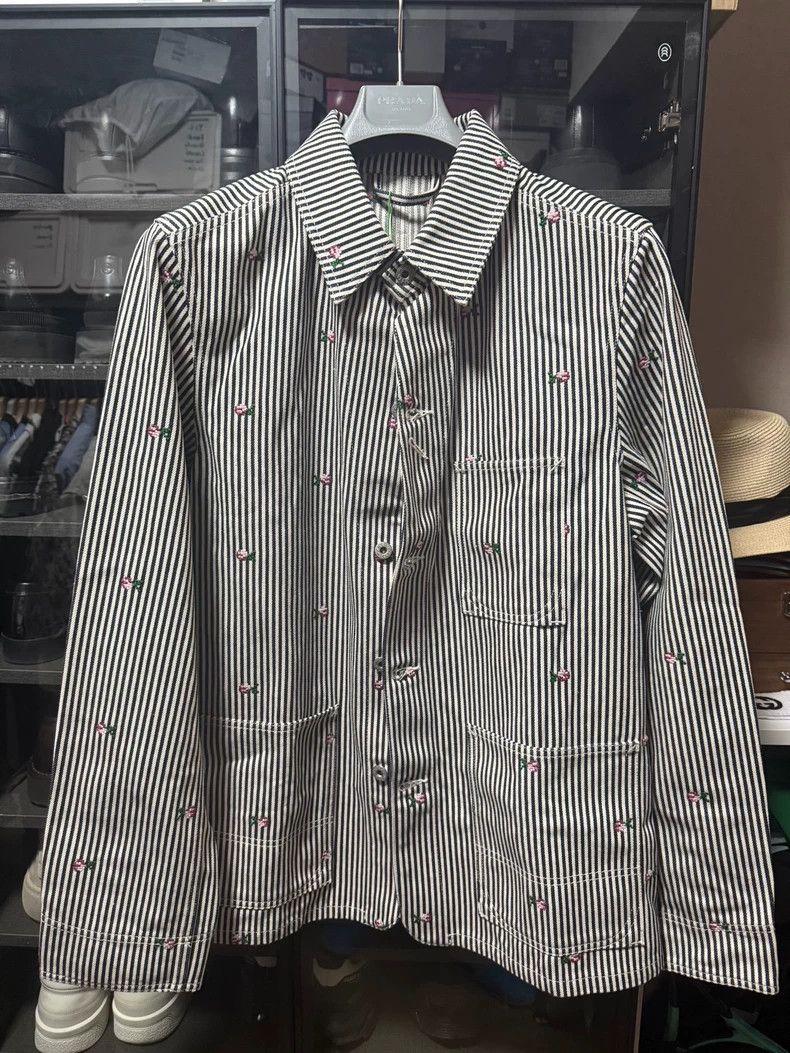 Kenzo Striped Floral Denim Jacket Nigo - dmc