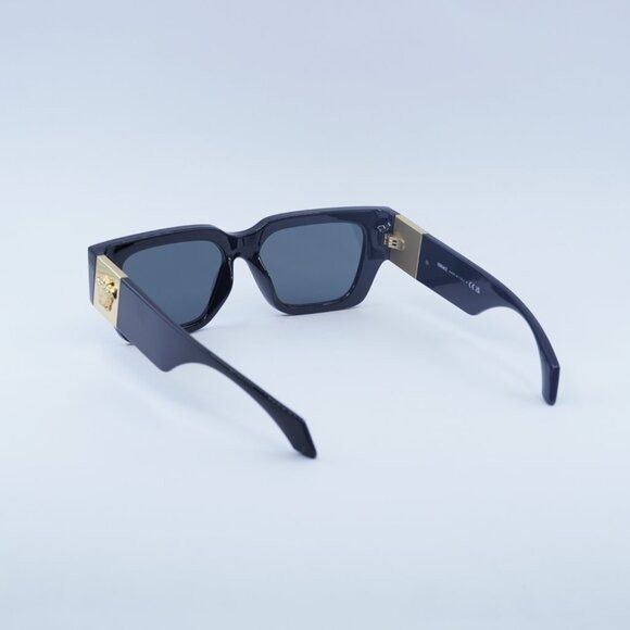 Versace Versace VE4497U GB1/87 Sunglasses Black Square Frame Size ONE SIZE - 3 Thumbnail