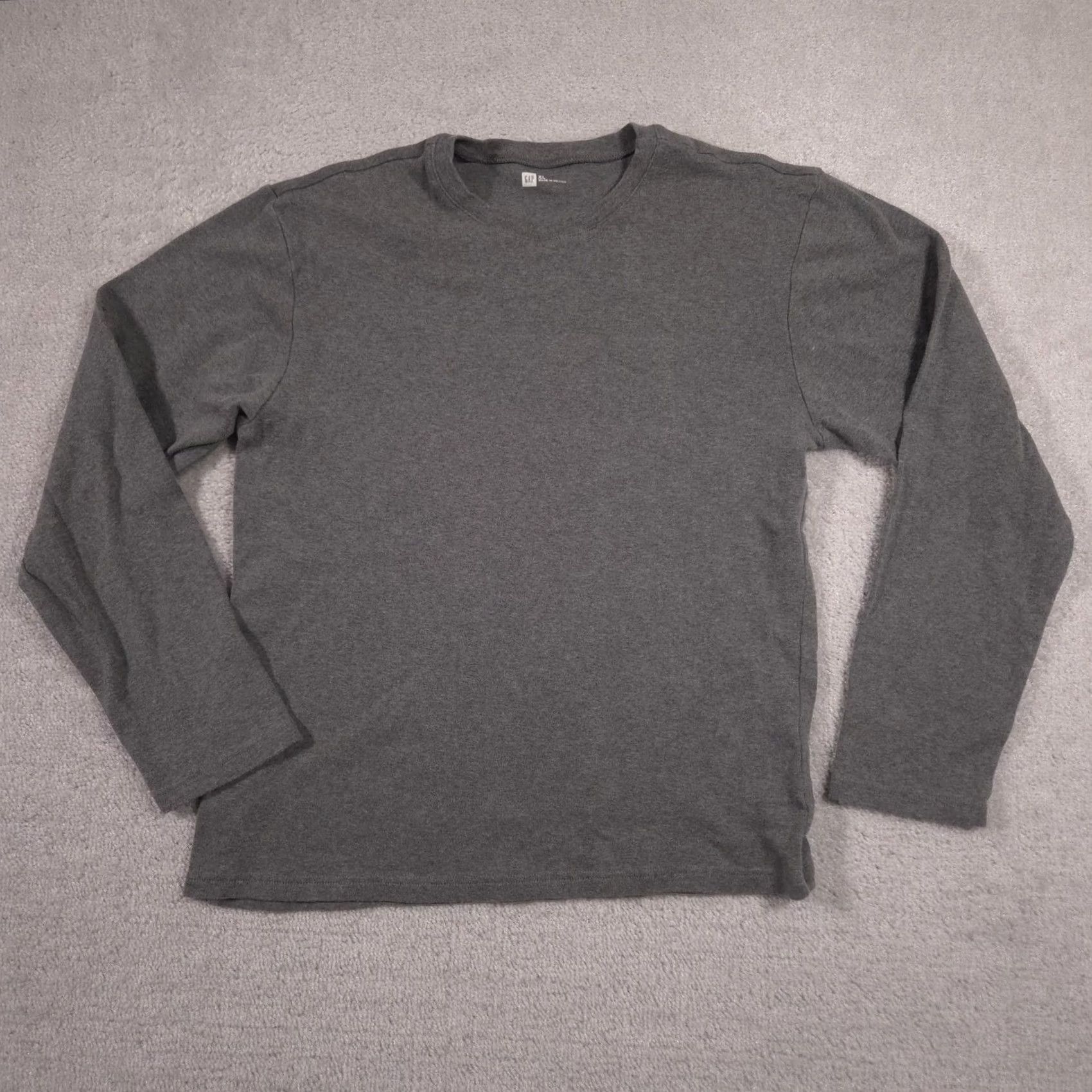 Gap Gap Shirt Mens XL Gray Long Sleeve Crewneck Basic Solid Tee Casual Size US XL / EU 56 / 4 - 2 Thumbnail
