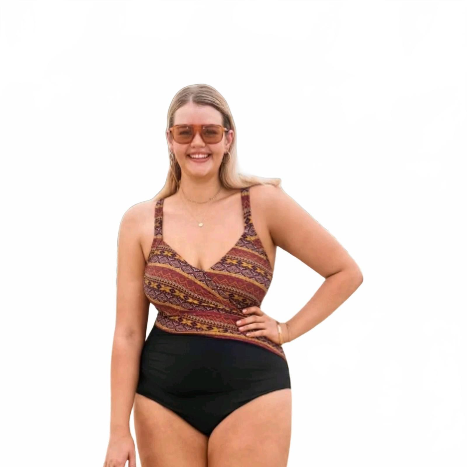 Other Black One-Piece Swimsuit Mesh Inserts Cupshe 1X Size ONE SIZE - 1 Thumbnail