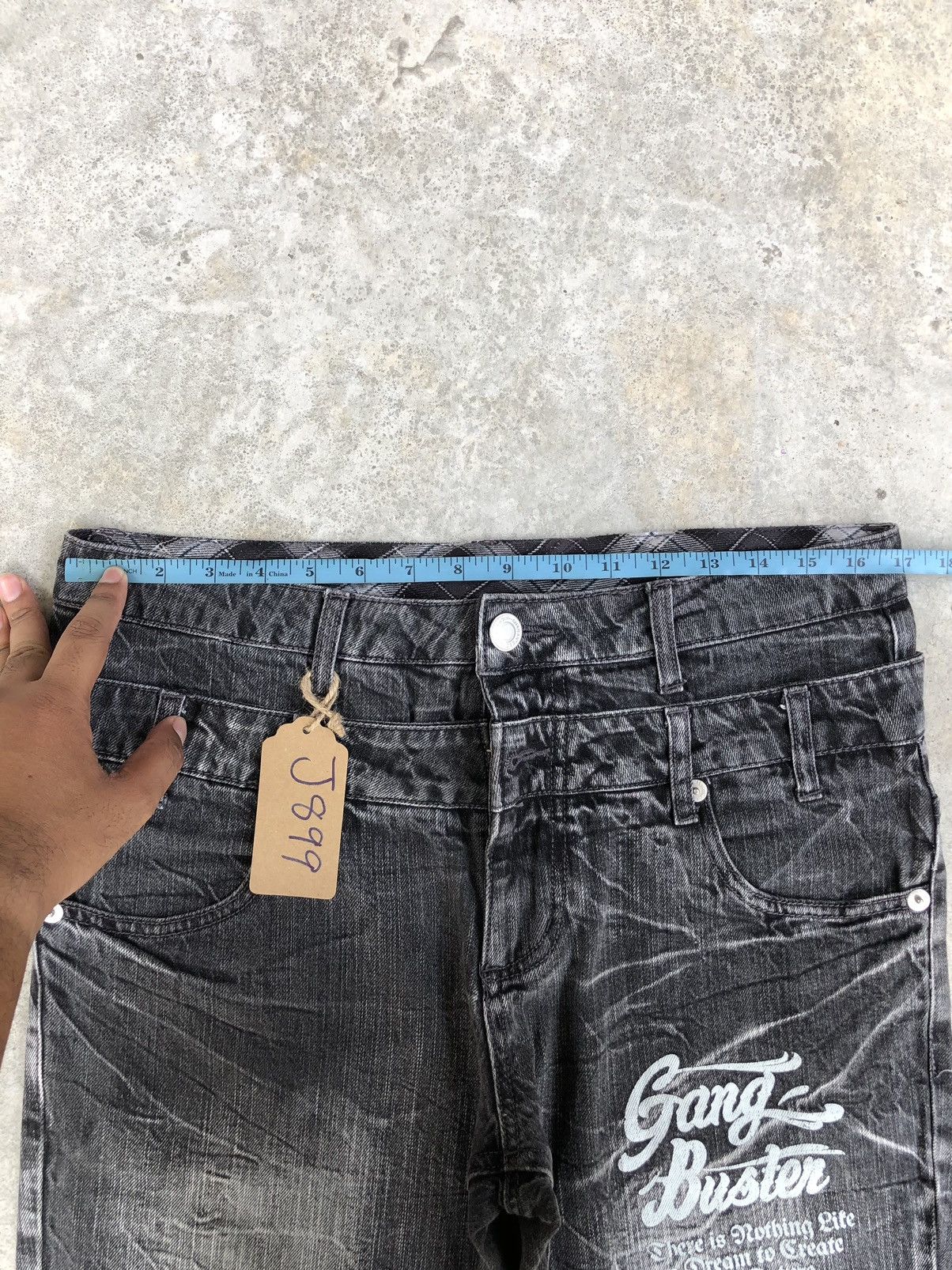 Hysteric Glamour Japanese Double Focus Double Waist Distressed Jeans Size US 33 - 20 Thumbnail