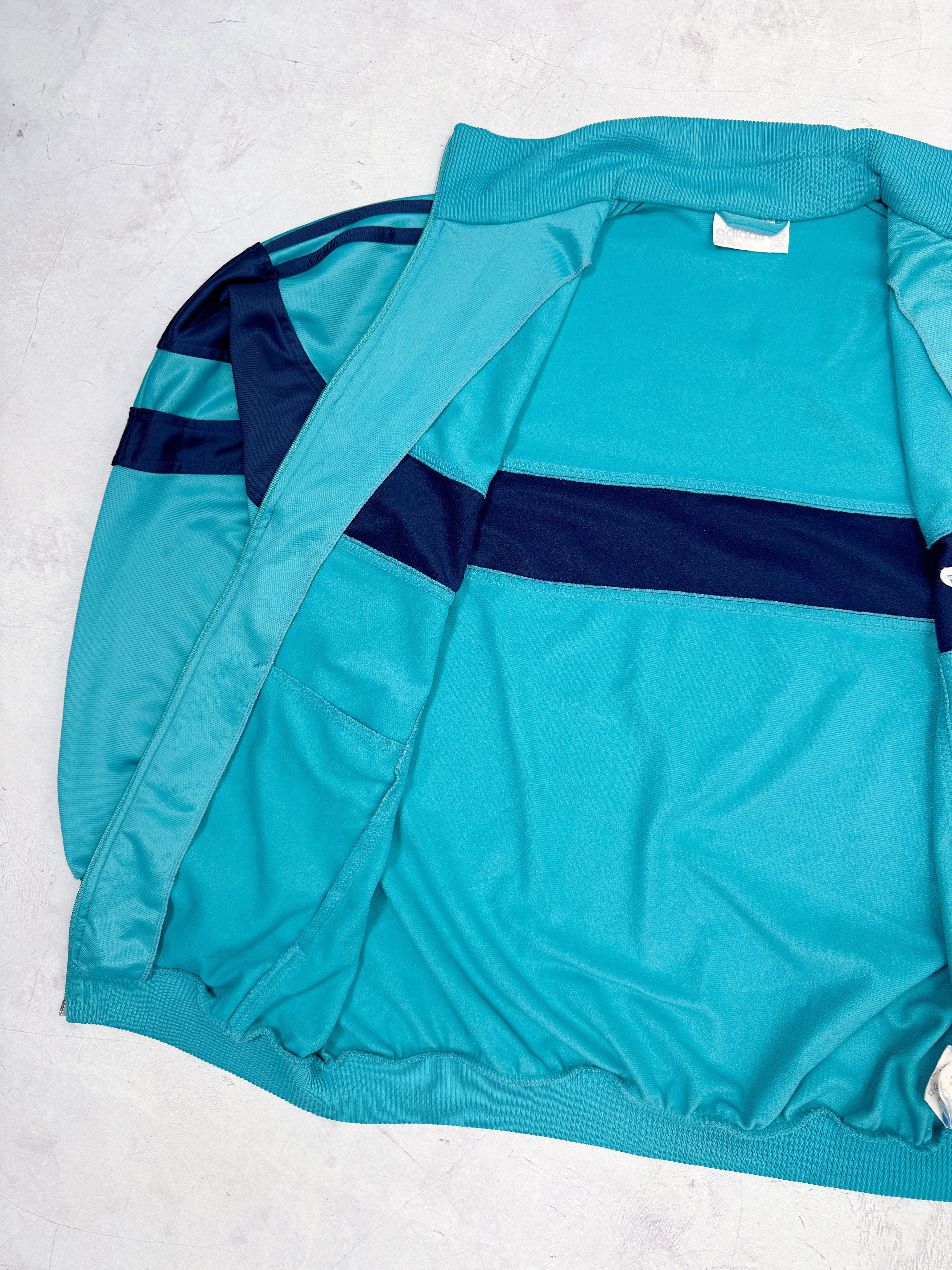 Adidas × Vintage Vintage Adidas Track Jacket SINGAPORE Aquamarine Blue Size US M / EU 48-50 / 2 - 12 Thumbnail