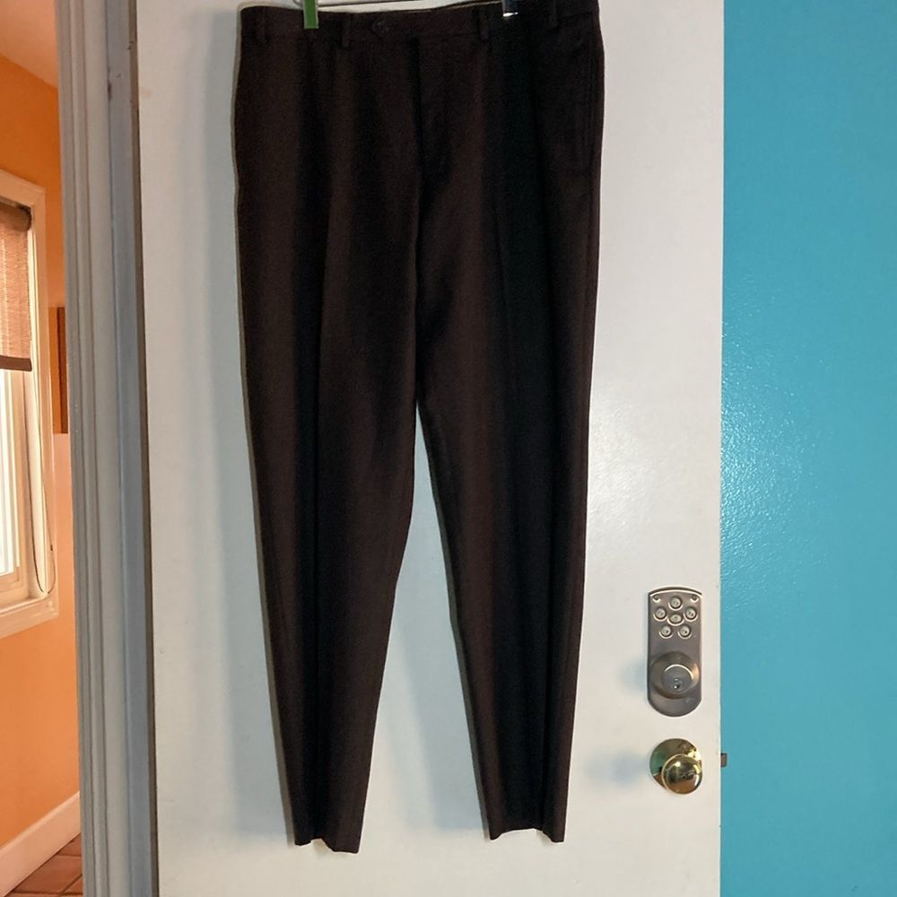 Ralph Lauren Lauren Ralph Lauren Mens 38 X 32 Brown Wool Dress Trousers Size US 38 / EU 54 - 2 Thumbnail