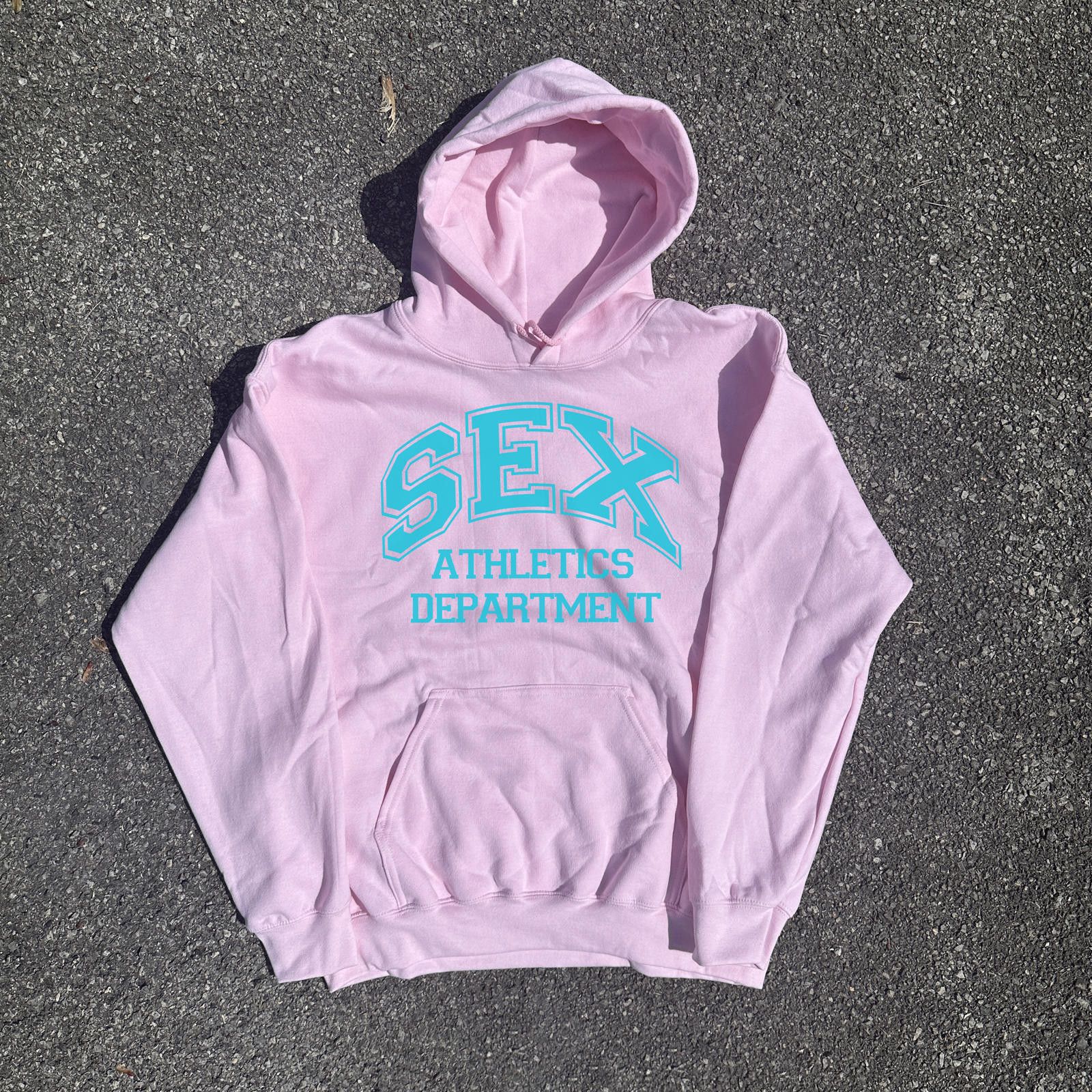 image of Sex Athletics Hoodie Pink / Blue M, Men's (Size Medium)