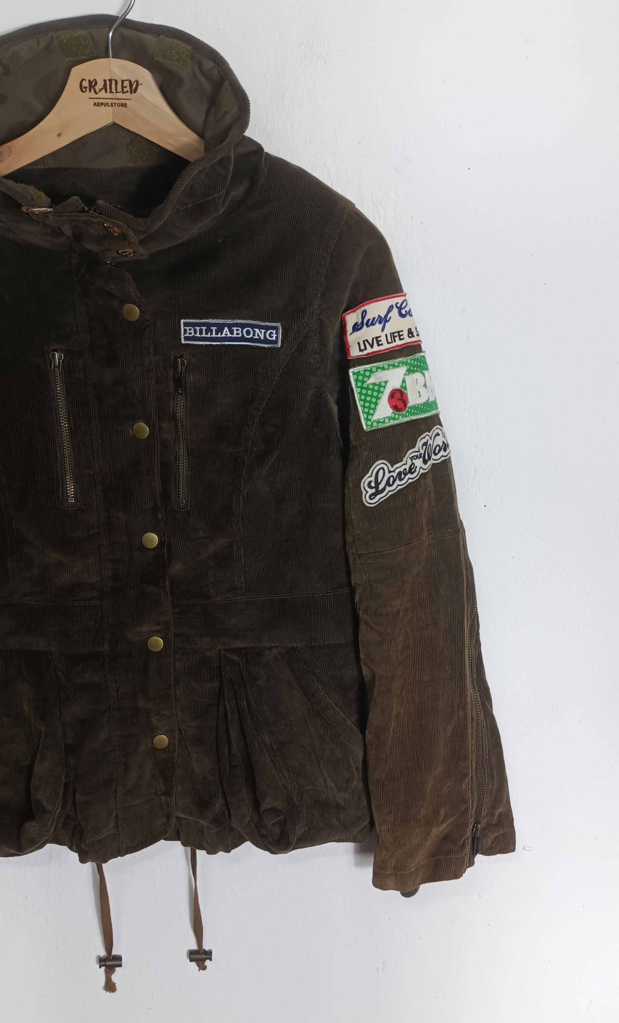 Billabong 90s Billabong Military Corduroy Pacthwork Size S / US 4 / IT 40 - 5 Thumbnail