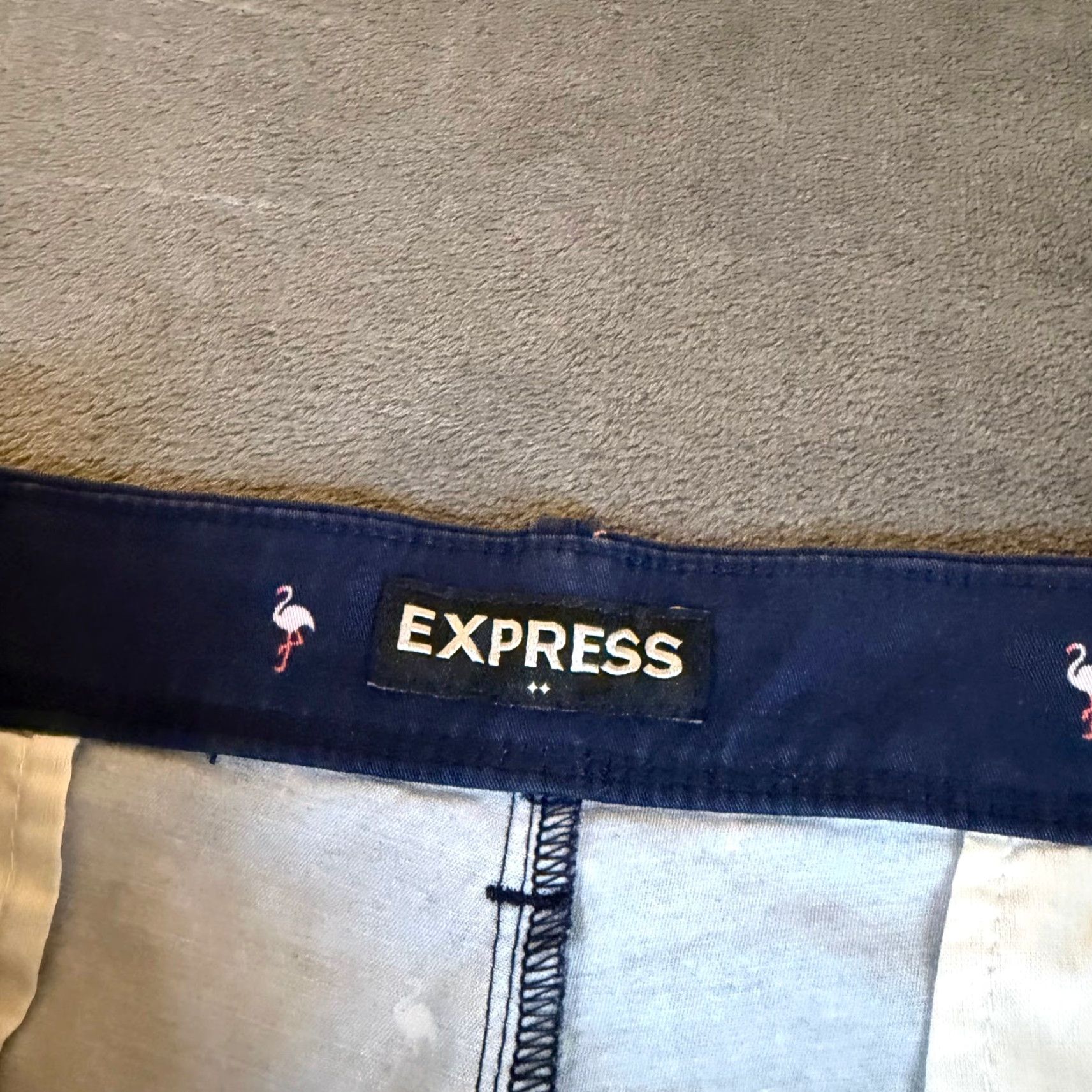 Express Express Chino Shorts Geometric Blue Casual Summer Mens 38 Set of 3 Size US 38 / EU 54 - 3 Thumbnail
