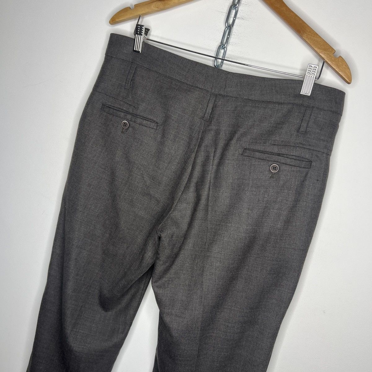Brunello Cucinelli × Designer Brunello Cucinelli Gray Virgin Wool Trousers Size US 32 / EU 48 - 5 Thumbnail