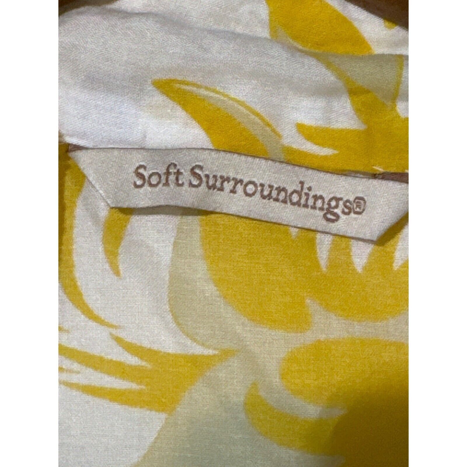 Other Soft Surroundings Shirt floral Yellow/Green/Cream Large Size S / US 4 / IT 40 - 3 Thumbnail