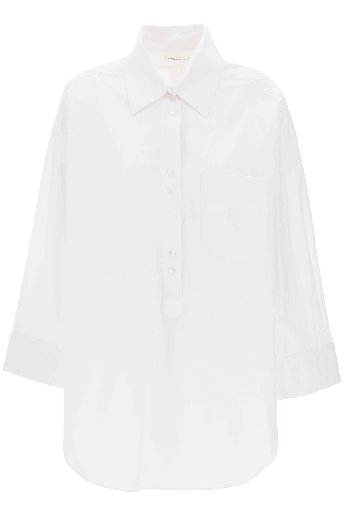 image of By Malene Birger Maye Tunic-Style Shirt in Pure White, Women's (Size XS)