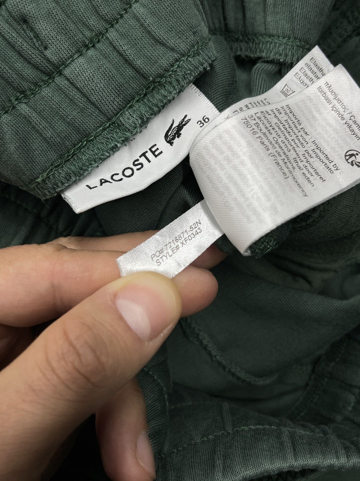 Lacoste Womens Lacoste Sweatpants Green Double Logo Size 26" / US 2 / IT 38 - 13 Thumbnail
