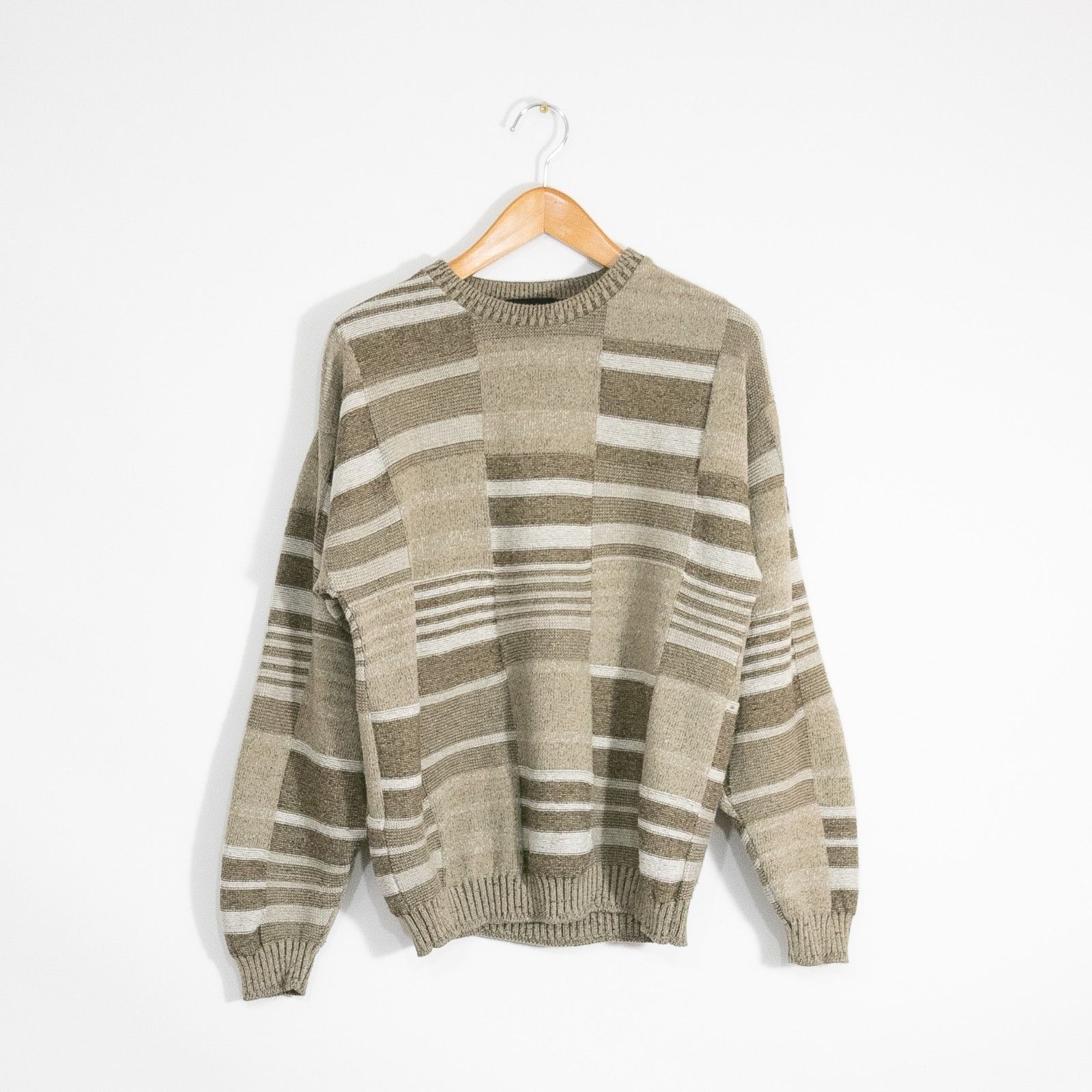 Bill Blass Vintage Bill Blass Geometric Pattern Cotton Sweater Large Size US L / EU 52-54 / 3 - 1 Thumbnail