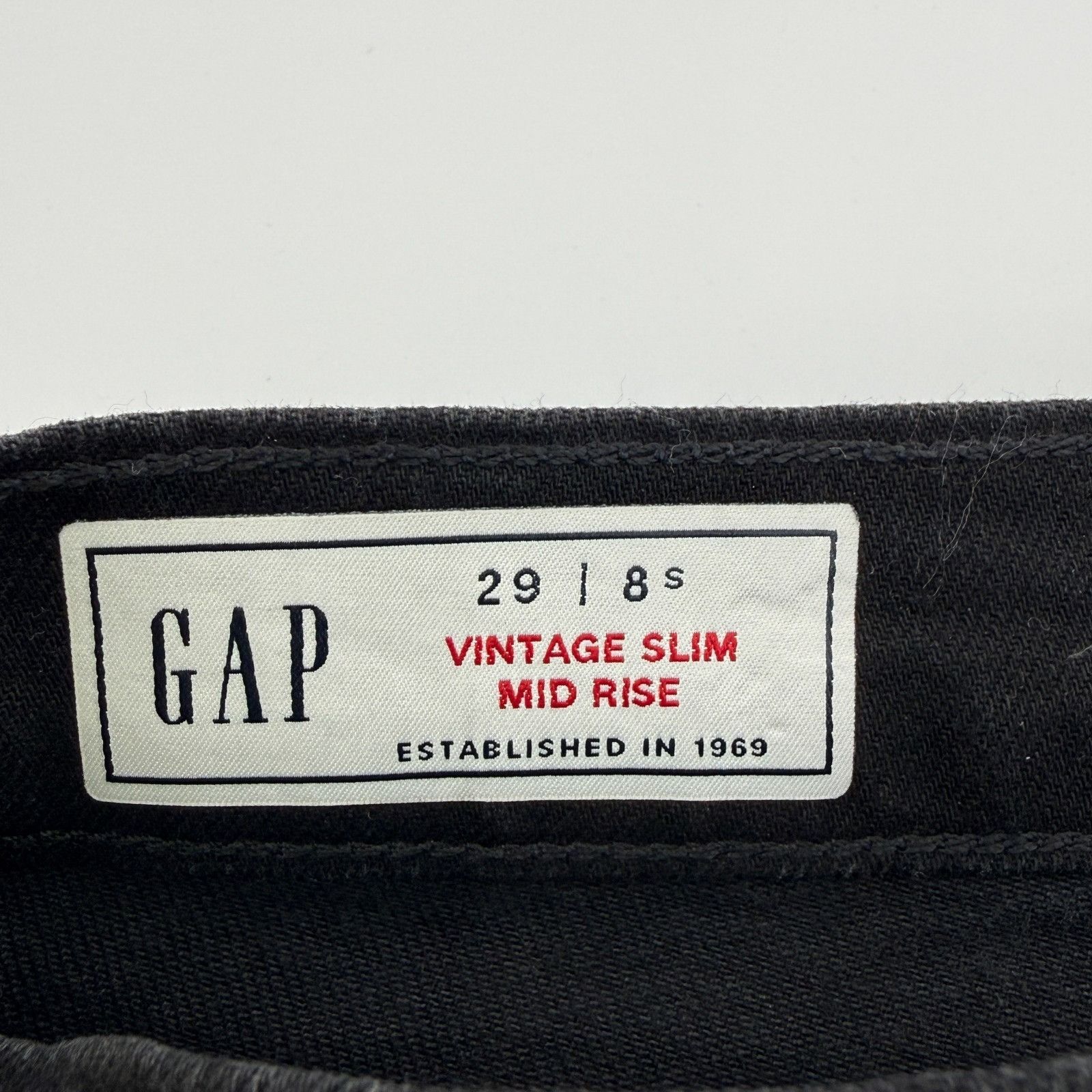 Gap GAP Vintage Slim Jeans Women’s 29/8 Black Mid Rise Straight Size 29" - 4 Thumbnail