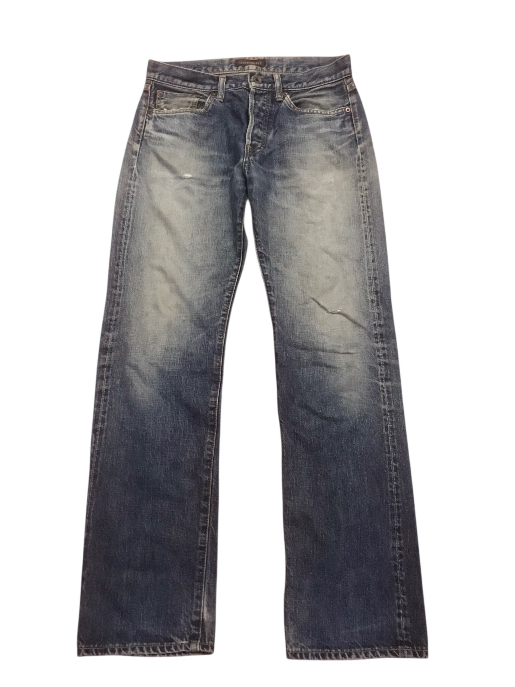 Japanese Brand Tomorrowland selvedge mud wash distressed denim Size US 30 / EU 46 - 1 Thumbnail