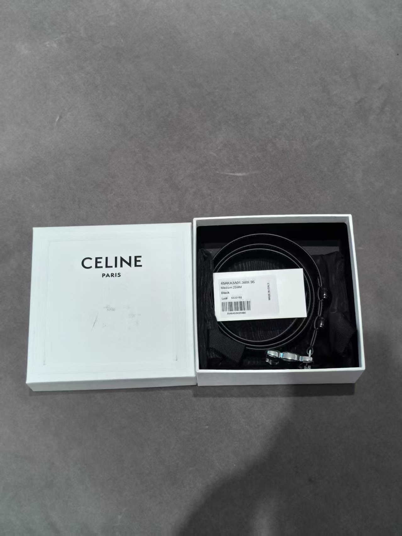 Celine New Celine Women's Triomphe Belt - 2.5 cm - Black, 95CM Size ONE SIZE - 11 Thumbnail