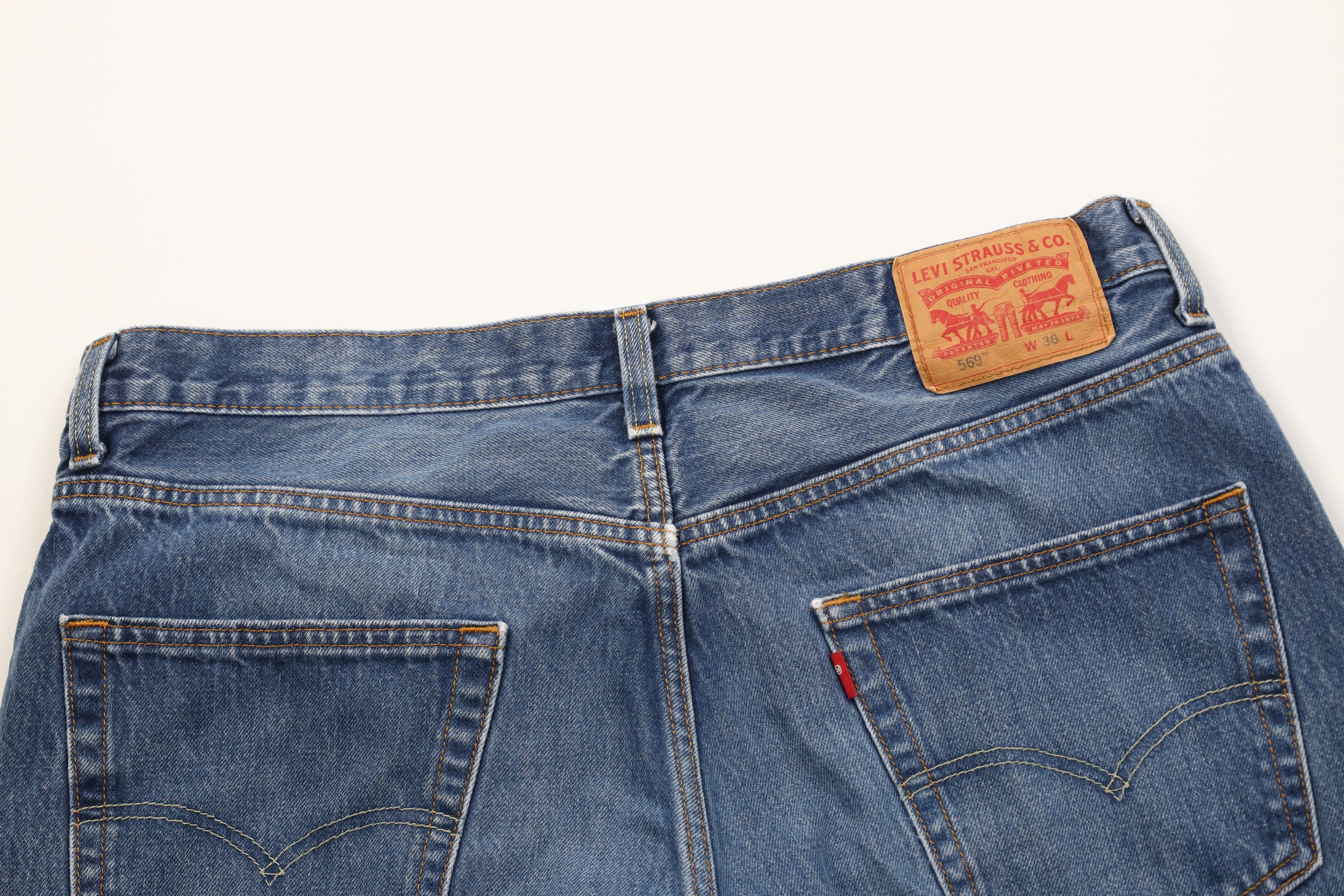 Levi's Vintage Y2K Levis 569 Loose Fit Denim Jean Shorts Jorts Blue Size US 36 / EU 52 - 11 Thumbnail