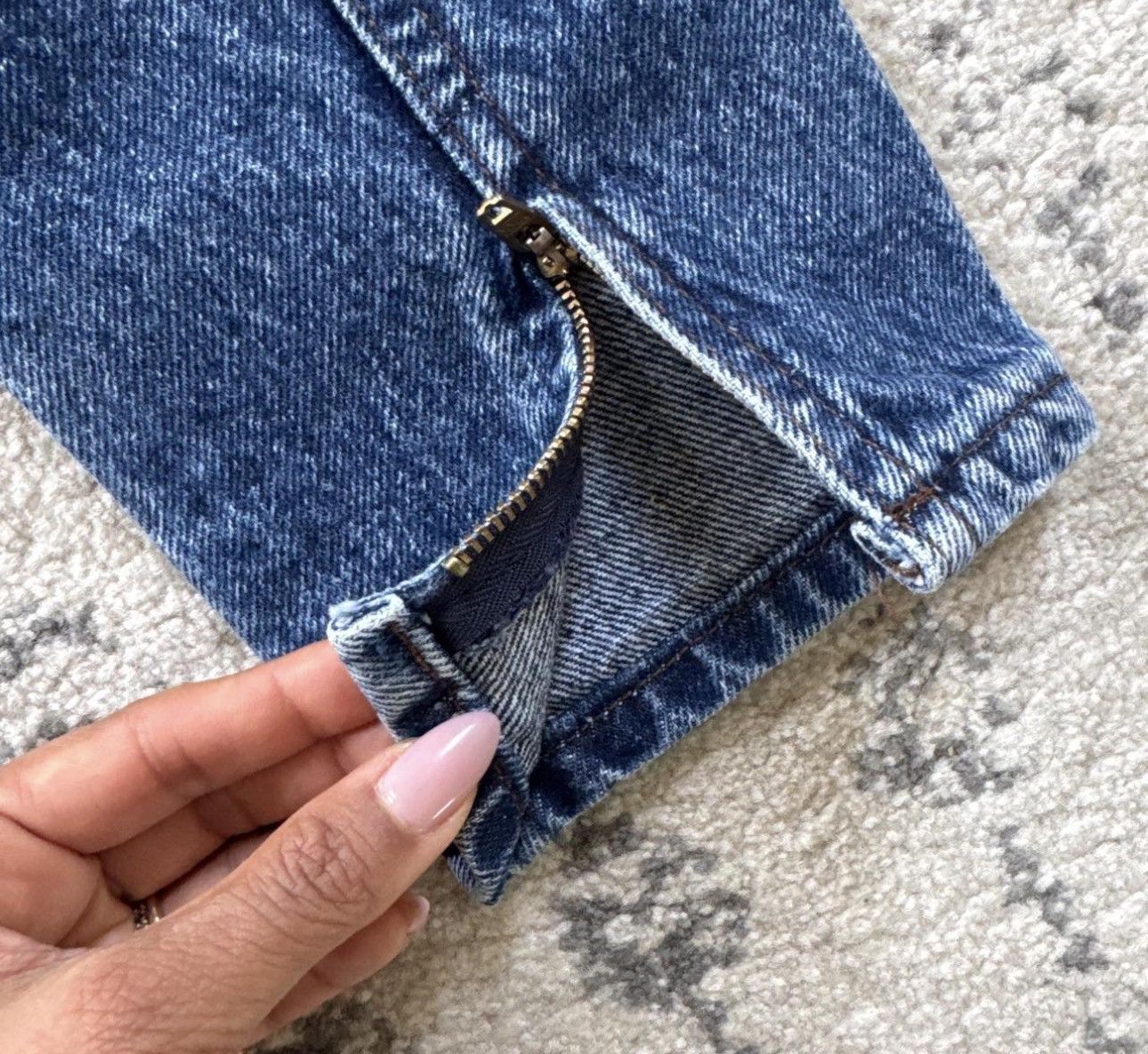 Vintage vintage Lee womens jeans Size 24" / US 00 / IT 34 - 4 Thumbnail