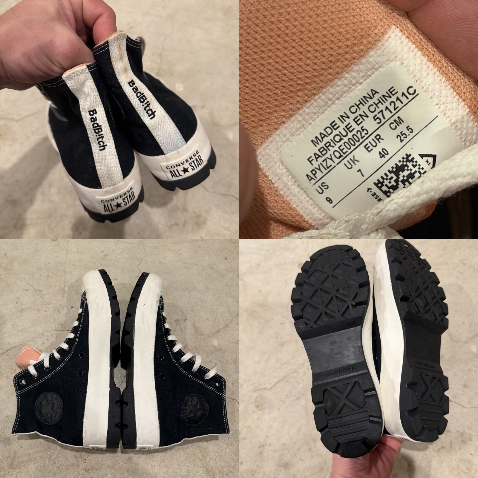 Converse Converse Chuck Taylor All Star Lugged Hi Top By You Sneakers 571211C Size 9 Black Mens High Top Shoe Size US M / EU 48-50 / 2 - 8 Thumbnail