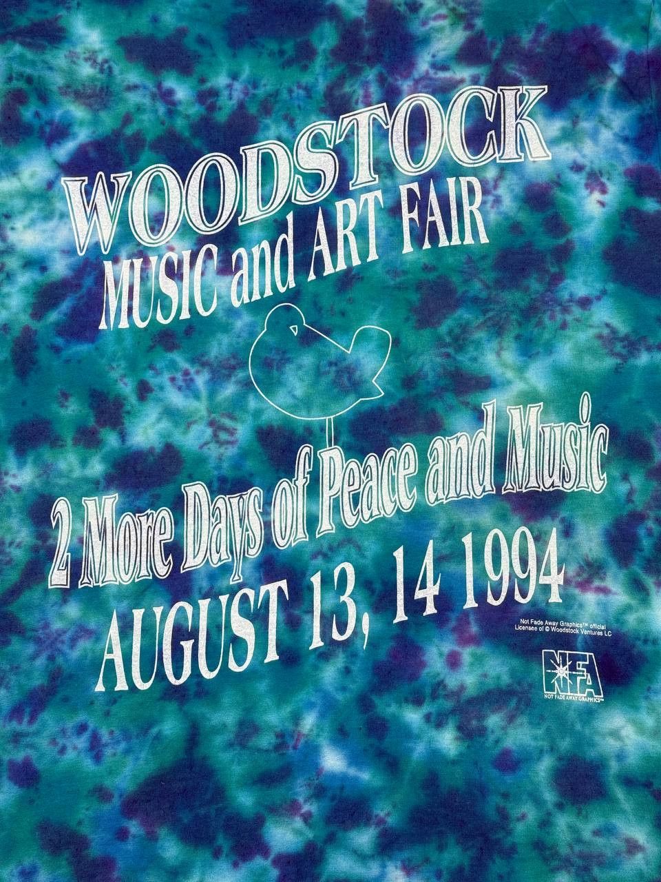 Band Tees NFA Vintage 1994 Woodstock Ventures Concert Tie Dye T-Shirt Size US XL / EU 56 / 4 - 8 Thumbnail