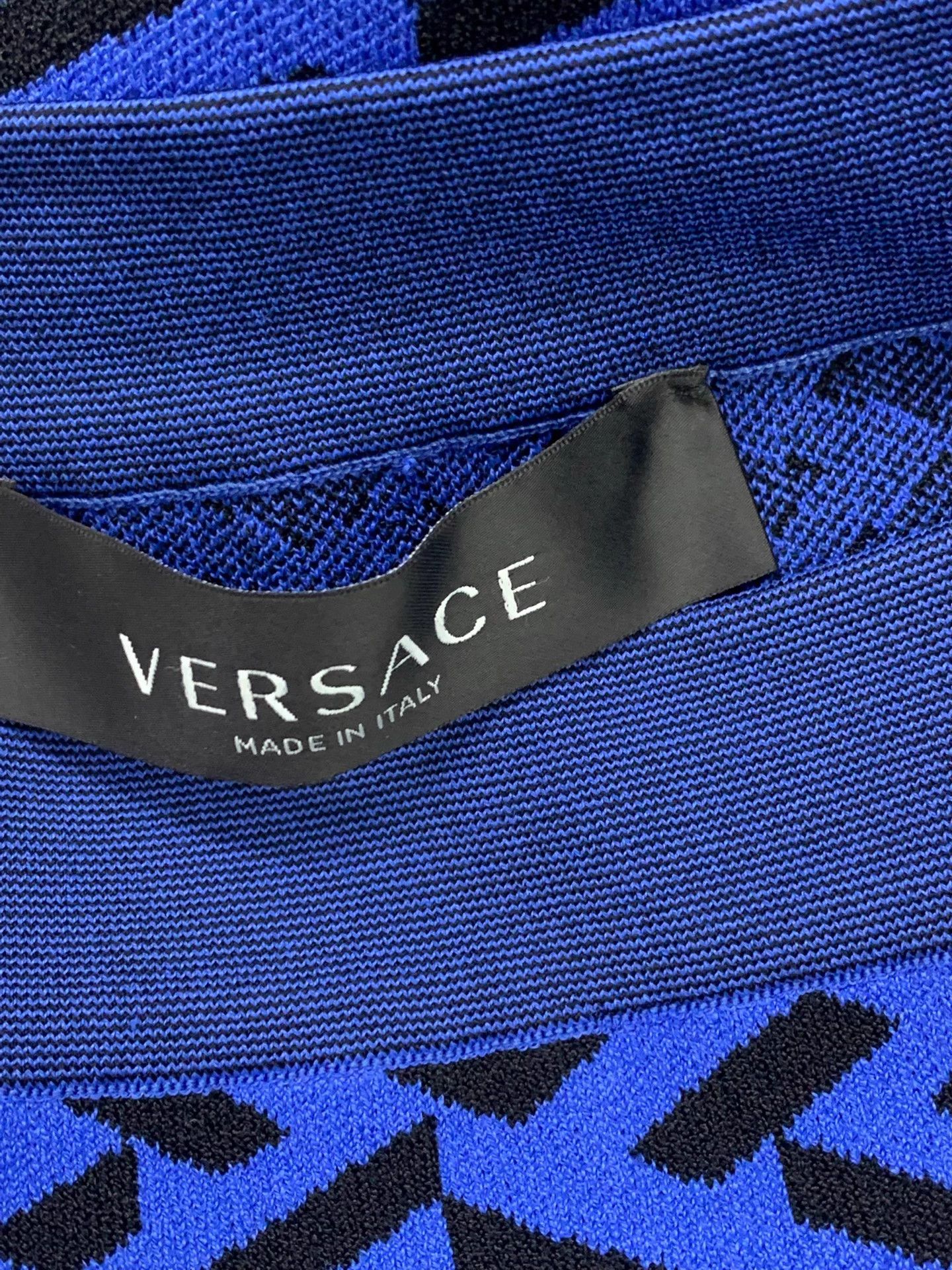 Versace Versace blue knit midi skirt 36 new Size 26" / US 2 / IT 38 - 4 Thumbnail