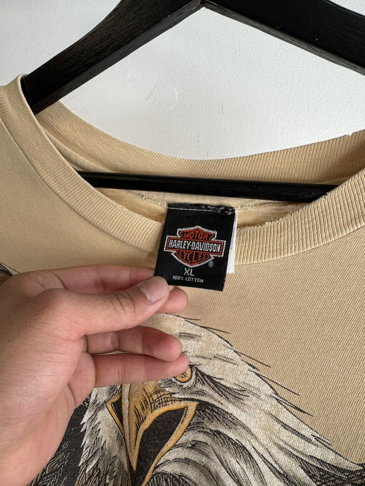 Harley Davidson Vintage 90’s Harley Davidson Eagle AOP tee Size US XL / EU 56 / 4 - 7 Thumbnail