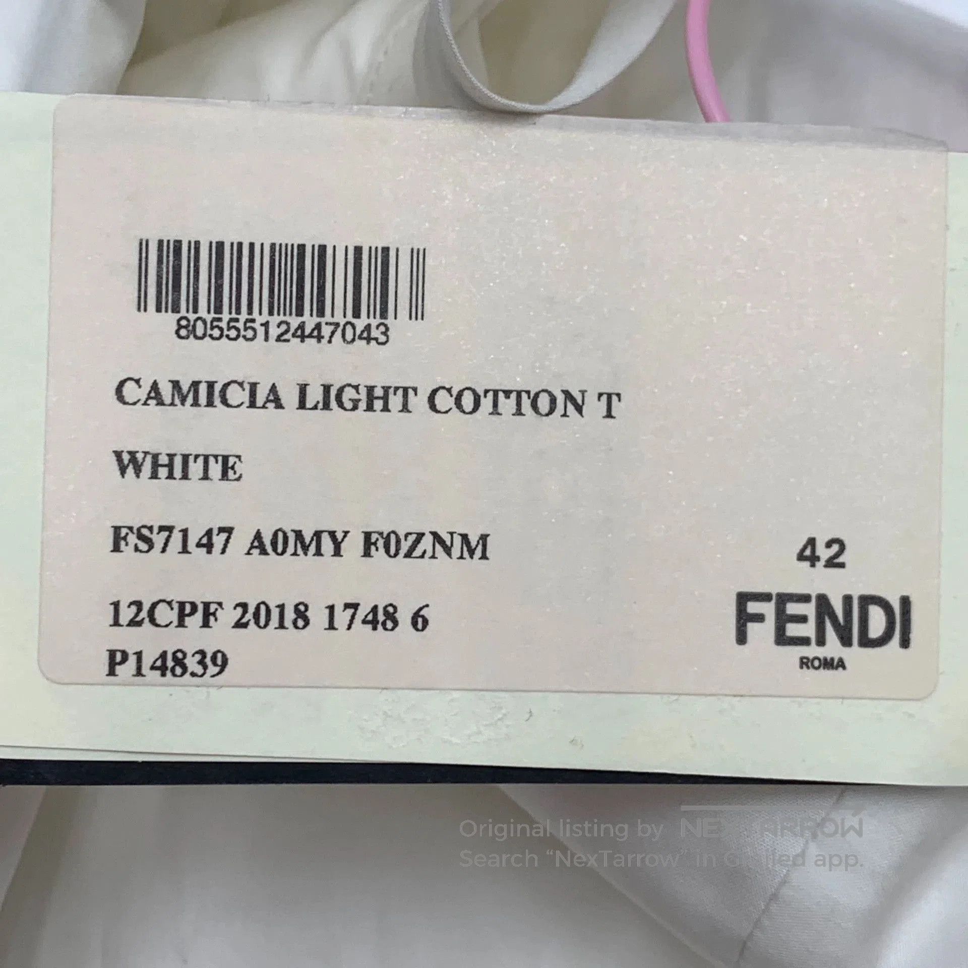 Fendi FENDI White Cotton Shirt Size 42. Size US XS / EU 42 / 0 - 8 Thumbnail