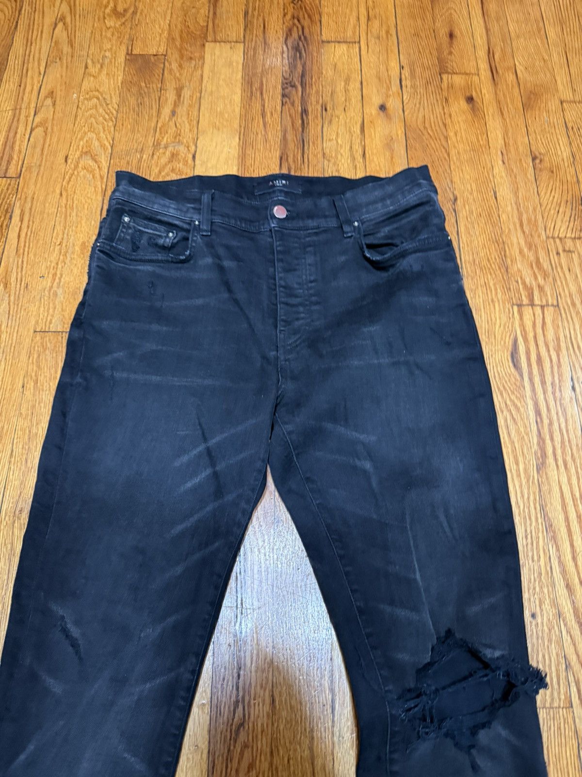 Amiri Amiri Mx1 Japanese Denim Black Size 33 Size US 33 - 2 Thumbnail