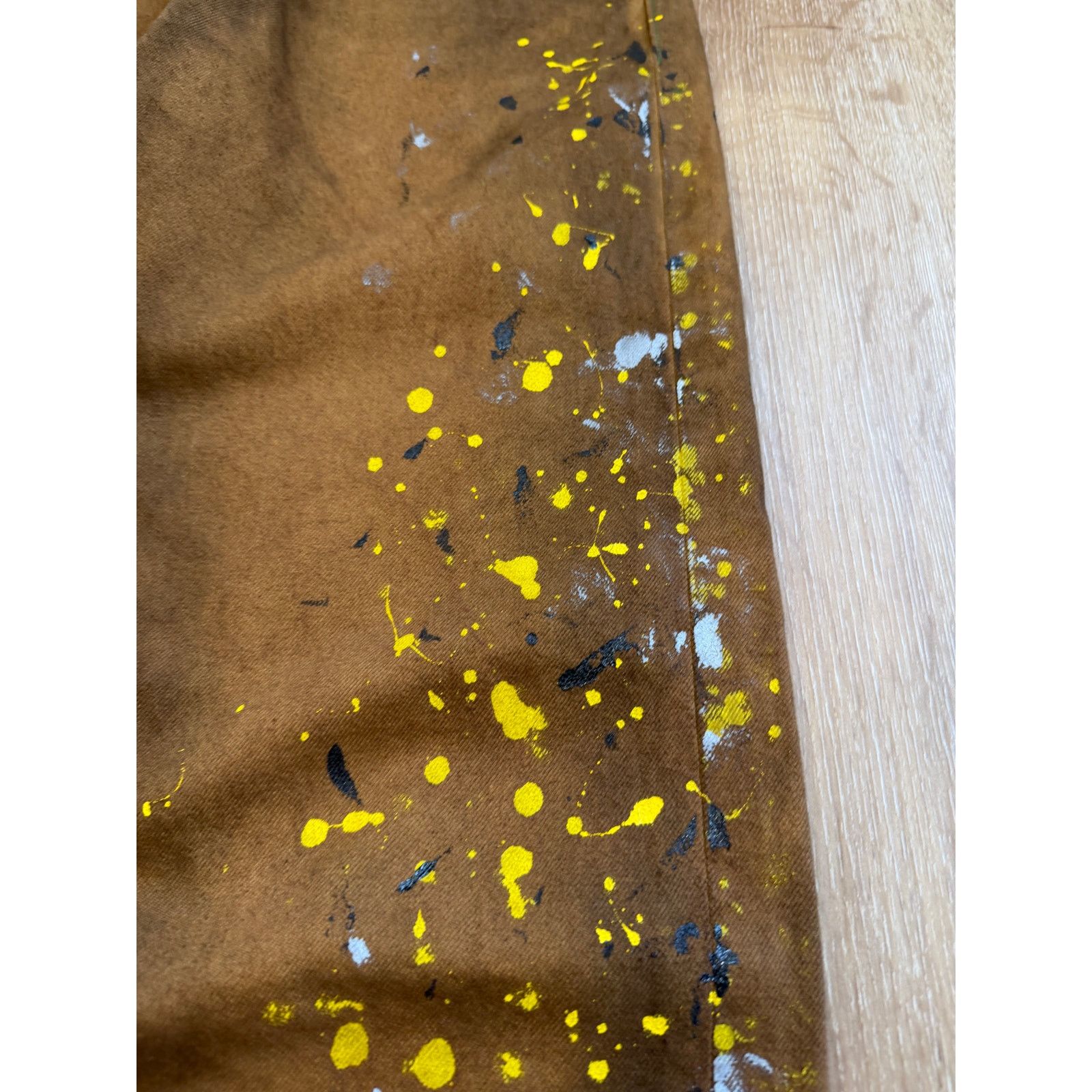 HIDDEN Hidden NY Paint Splatter Jeans Brown Green Logo Size US 34 / EU 50 - 3 Thumbnail