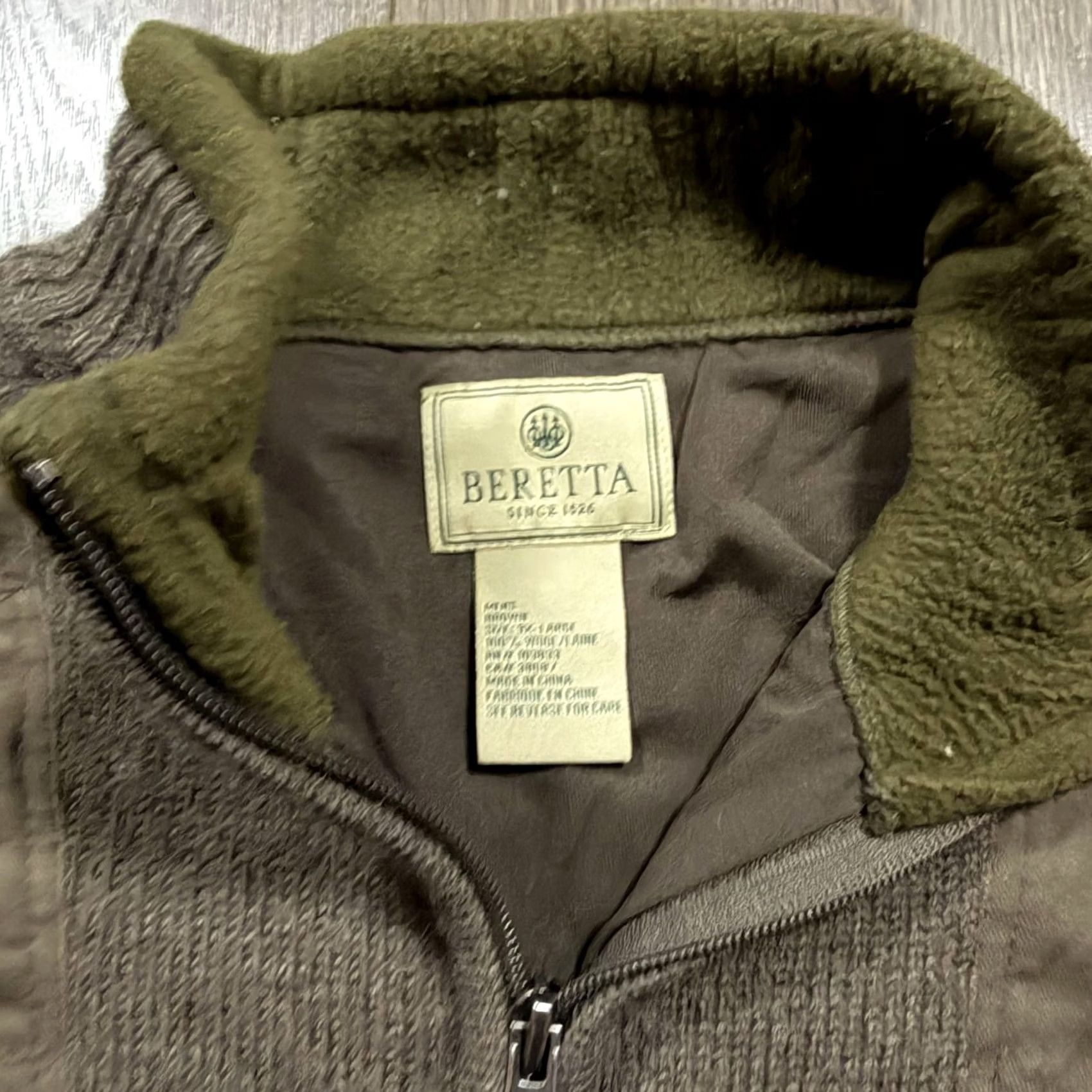 Vintage Beretta Sweater Mens 2XL Brown 1/4 Zip Shooting Hunting Pullover Outdoor Size US XXL / EU 58 / 5 - 3 Thumbnail