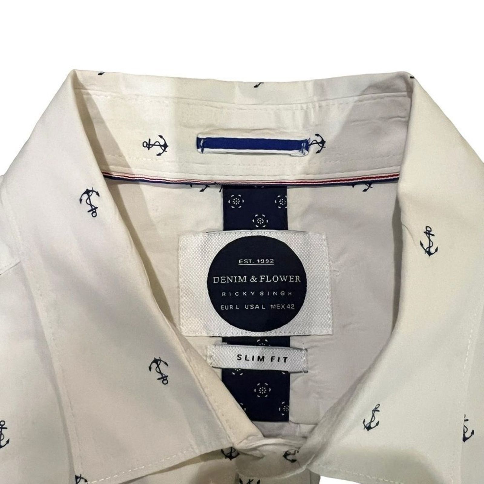 Denim & Flower Denim & Flower Ricky Singh Men's Slim Fit Button-Up Shirt Size US L / EU 52-54 / 3 - 3 Thumbnail