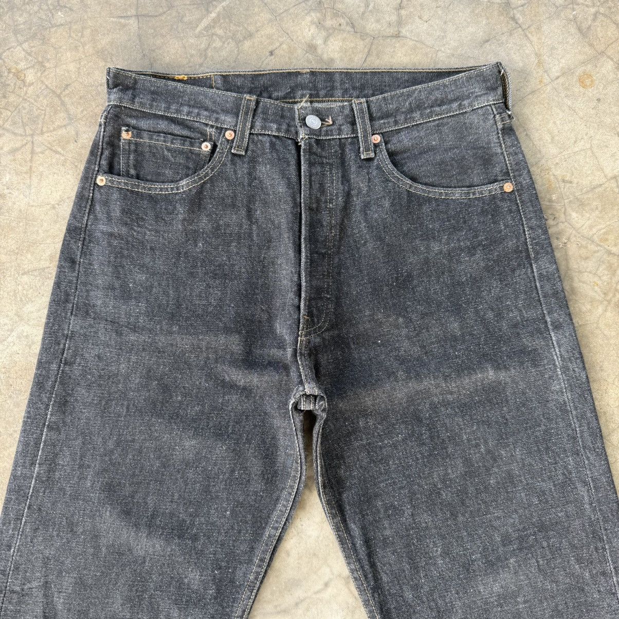 Levi's Vintage Clothing W33x34 Vintage 98' Levi's 501 Black Denim Jean Pants Size US 33 - 3 Thumbnail
