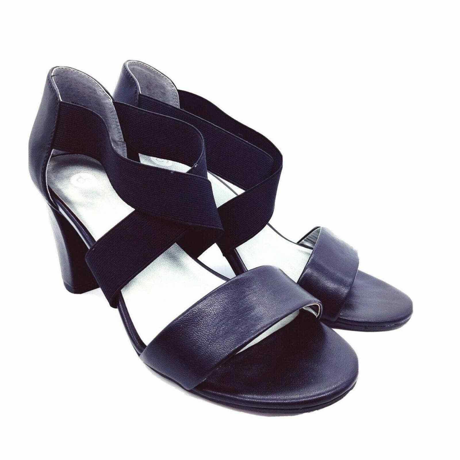 Maison Margiela men's Mara Dressbarn Black Cross Strap Sandals Heels Shoes Size US 7 / IT 37 - 1 Thumbnail