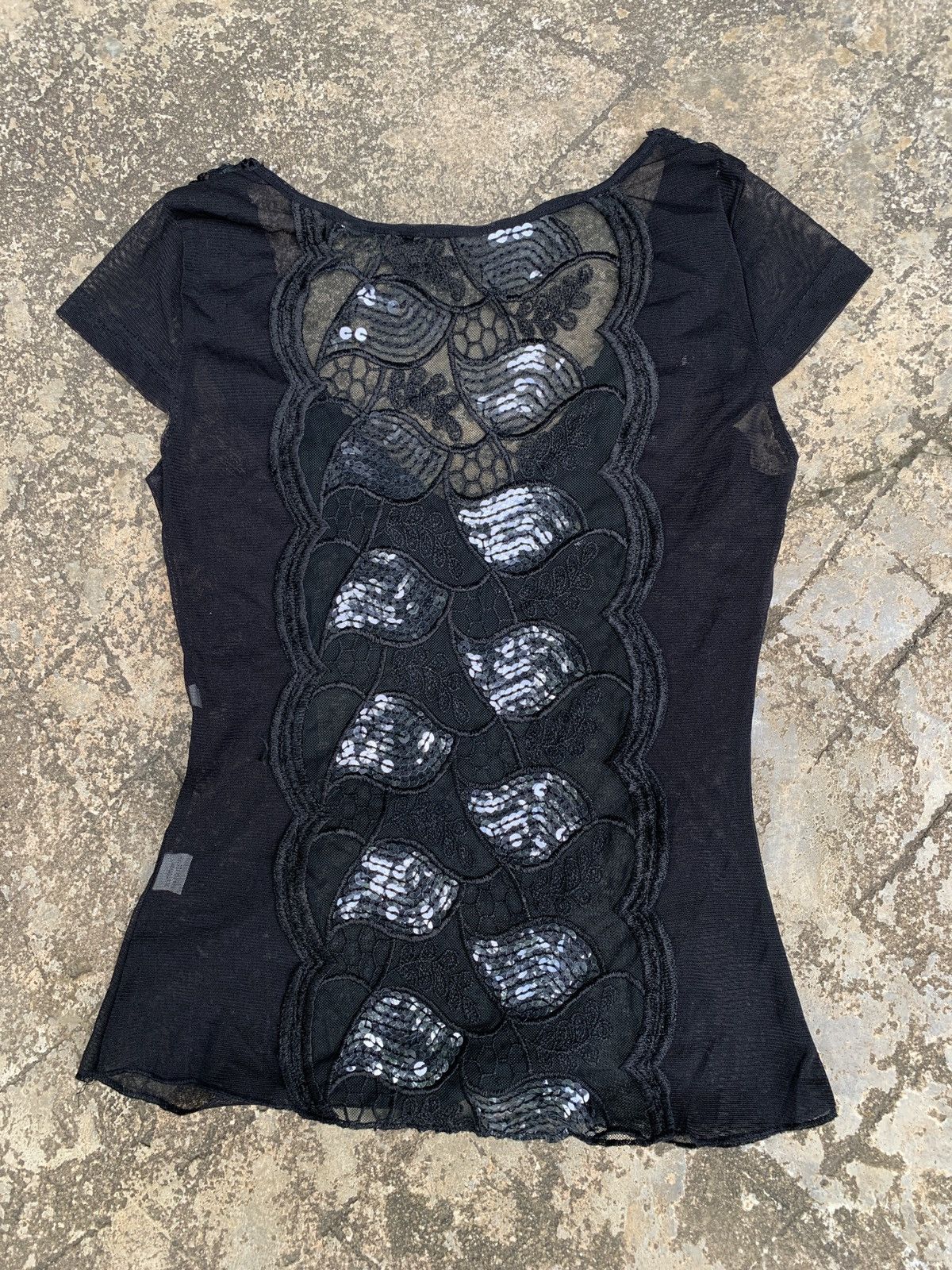 Other y2k Floral Embroidery See Through Mesh Top Size S / US 4 / IT 40 - 3 Thumbnail