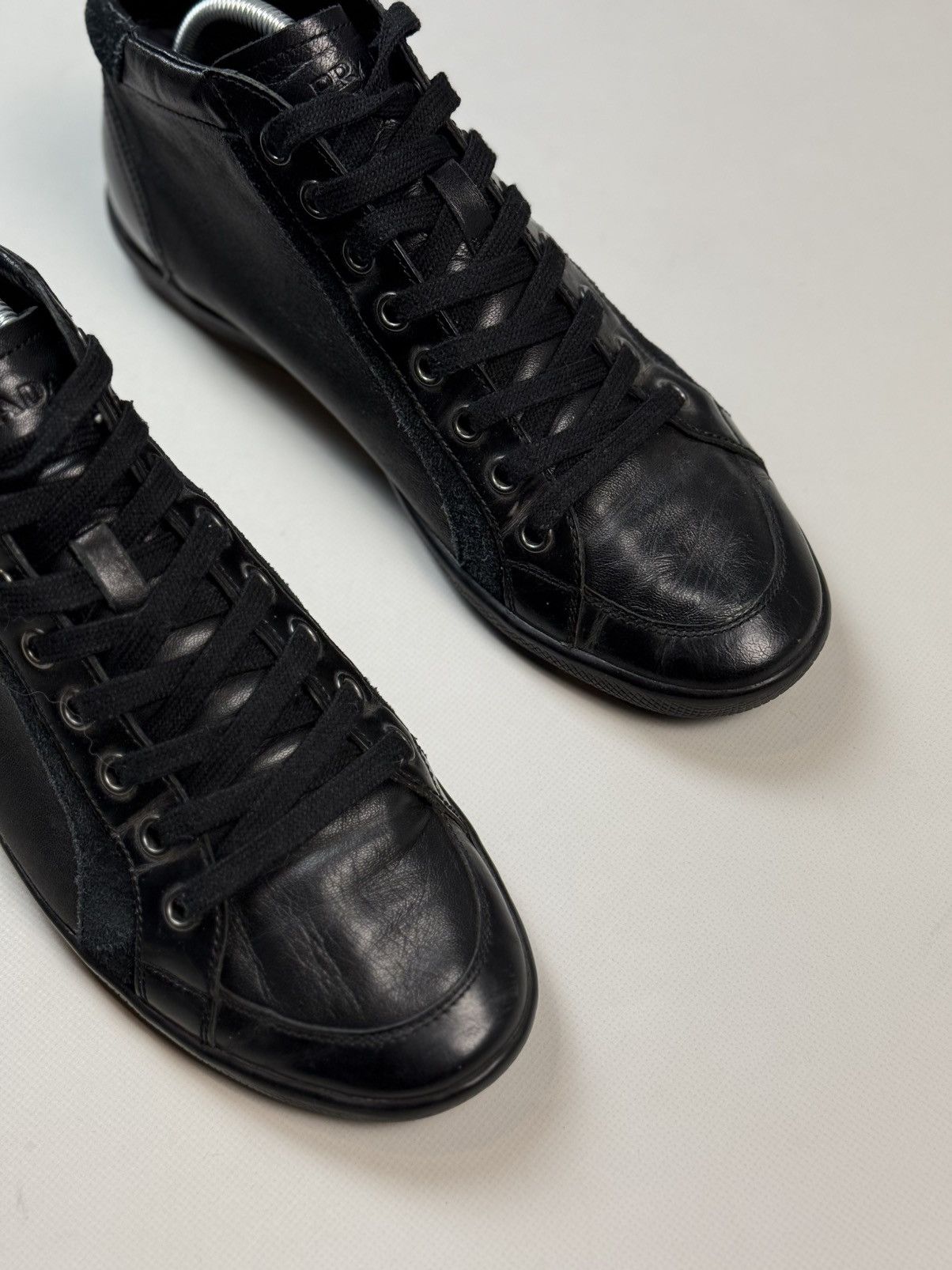 Prada Prada Men’s Leather Casual Mid Lace Up Sneakers Shoes Size US 10 / EU 43 - 4 Thumbnail