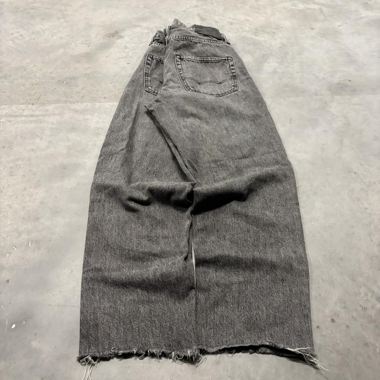 Japanese Brand × Vintage Crazy Vintage Y2K/2000s Grunge Faded Black Denim Jeans! Size US 28 / EU 44 - 4 Thumbnail