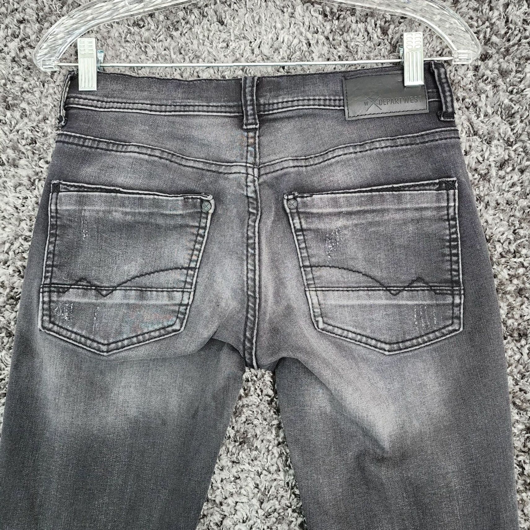 Vintage Departwest Womens Jeans Distressed Black Slim Straight 28 Regular 29in Waist 28 Inseam Women Size 28" / US 6 / IT 42 - 7 Thumbnail