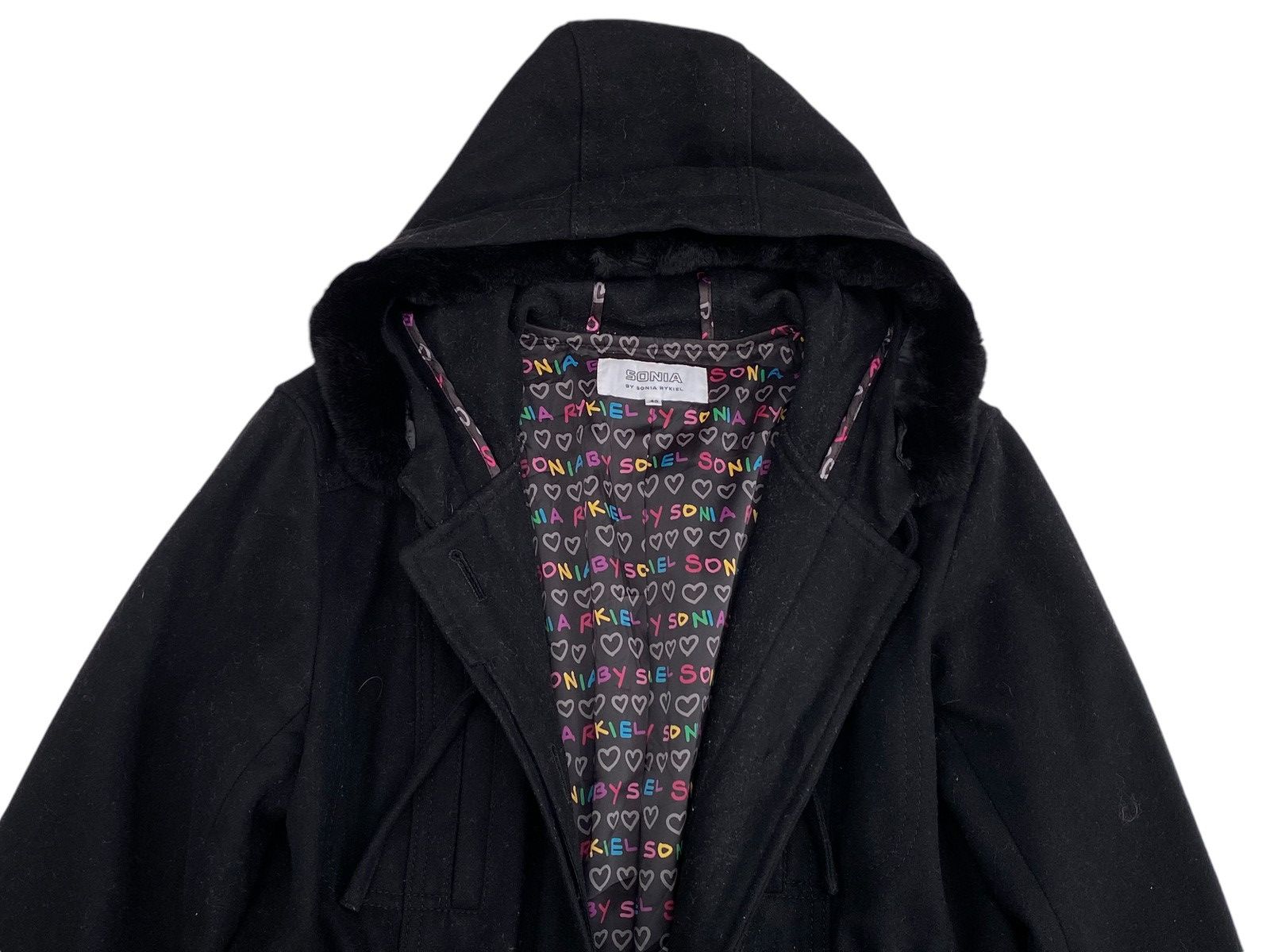 Japanese Brand × Sonia Rykiel Sonia Rykiel Wool Cashmere Jacket Fur Rabbit Hood Size M / US 6-8 / IT 42-44 - 3 Thumbnail
