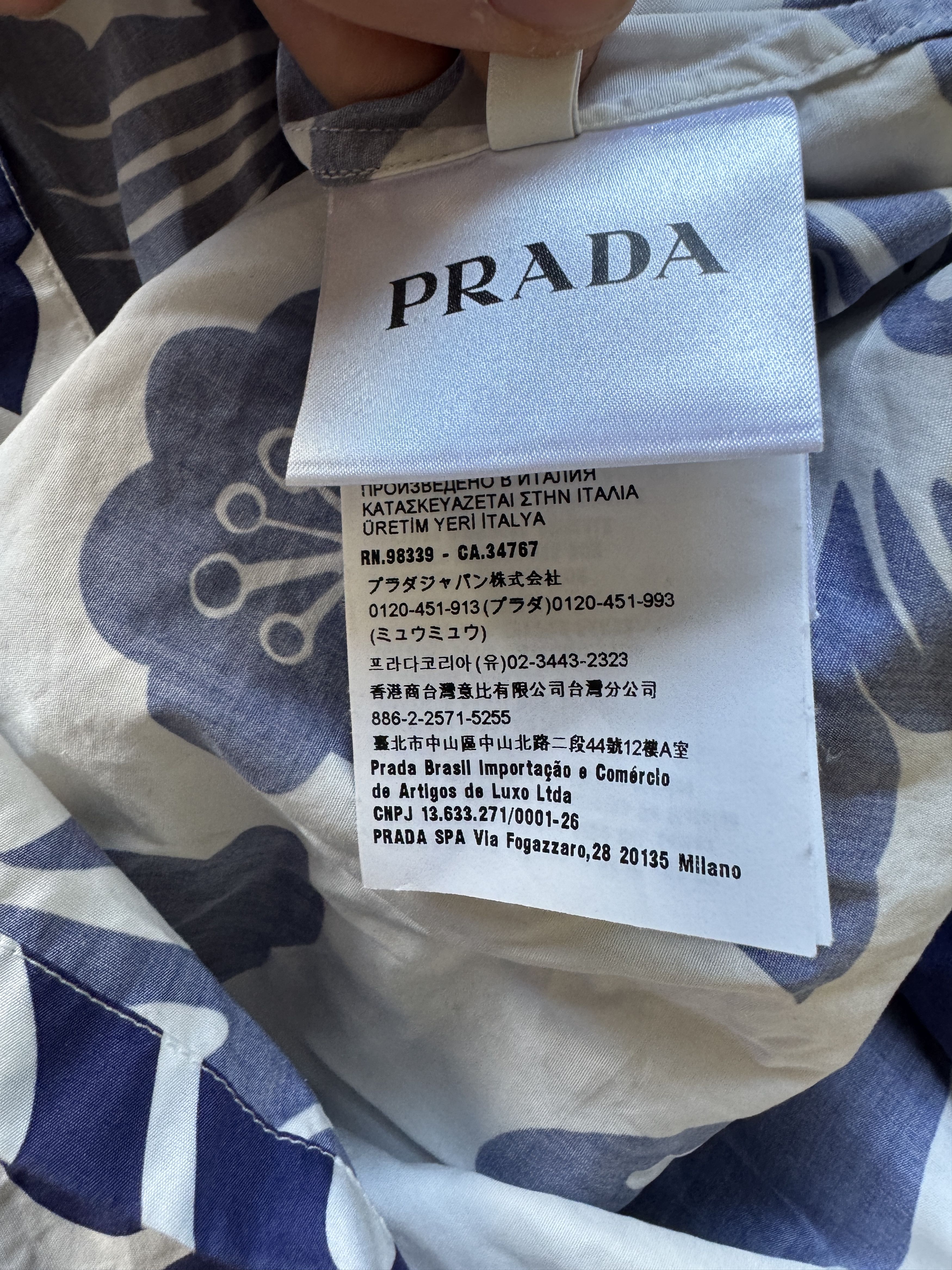 Prada Hibiscus Print Bowling Shirt Size US S / EU 44-46 / 1 - 18 Thumbnail