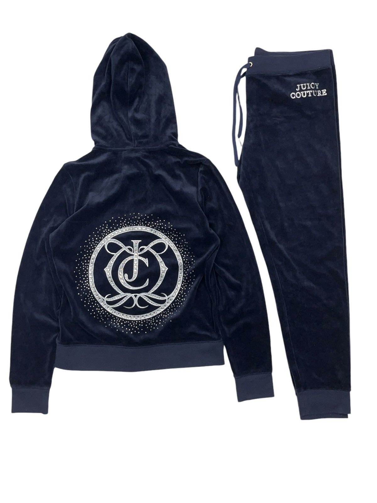 Juicy Couture Vintage y2k Juicy Couture Big Logo Velour Track Suit Size M / US 6-8 / IT 42-44 - 1 Thumbnail