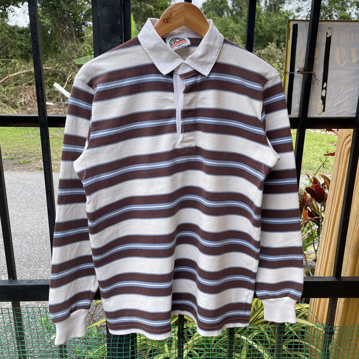 Vintage 🔥Vintage Barbarian Rugby Wear Striped Polos Rugby Shirts Size US M / EU 48-50 / 2 - 5 Thumbnail